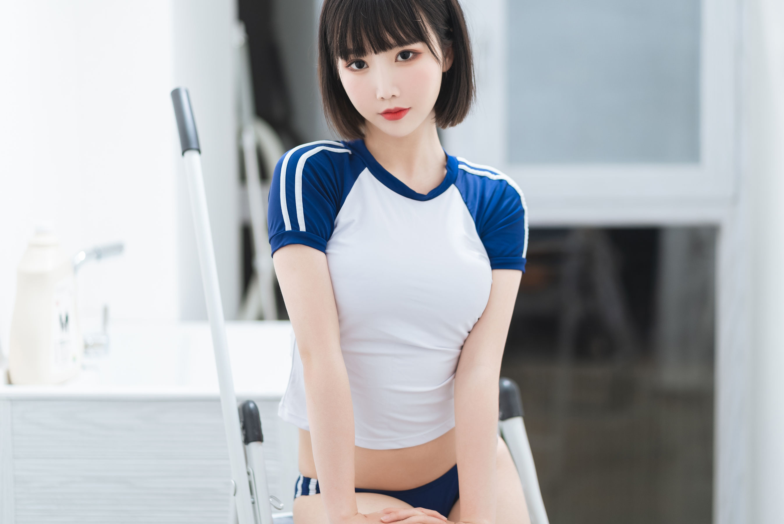 可爱人气Coser面饼仙儿 - 体操服-图0