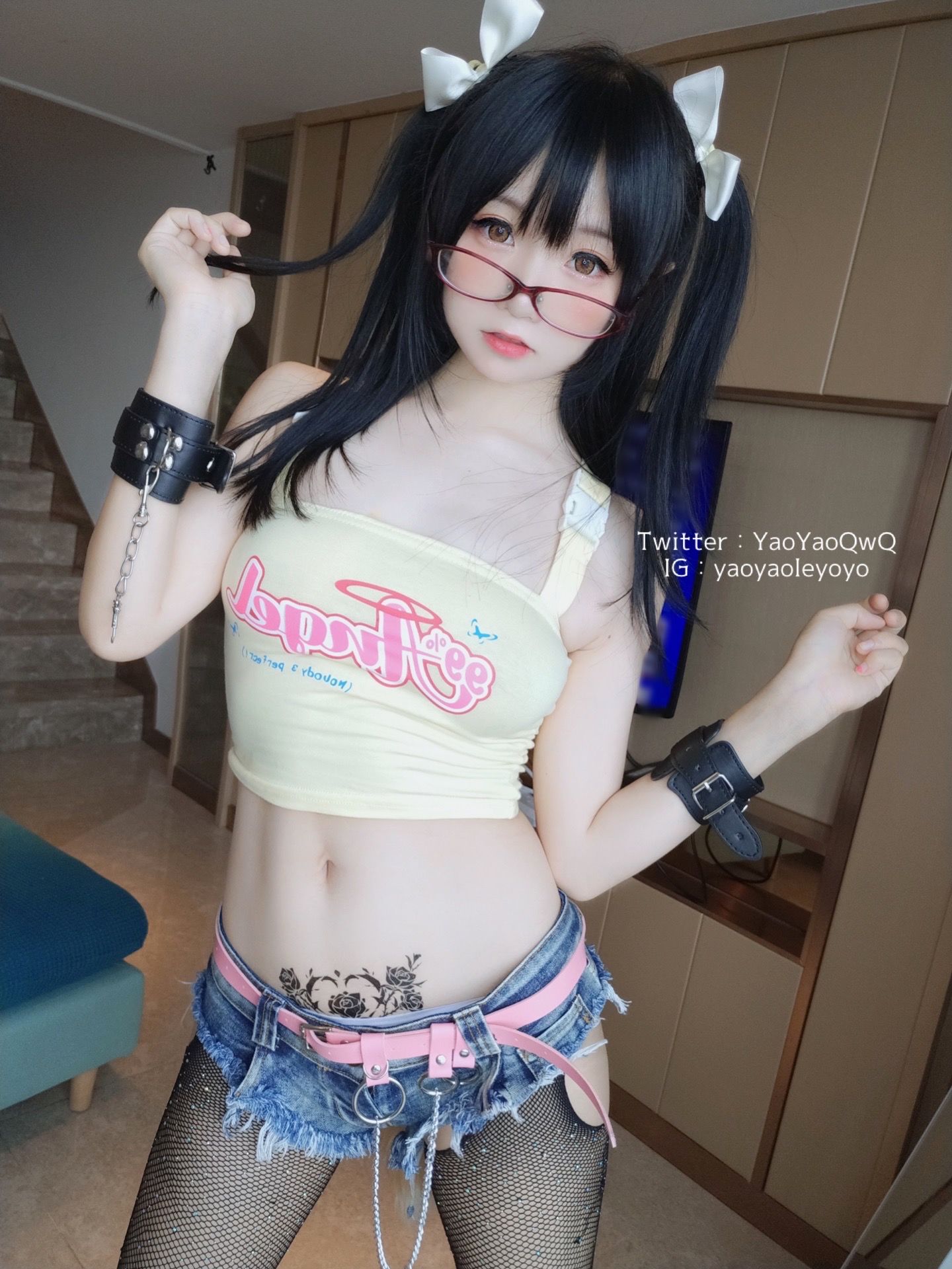 萌妹子Coser摇摇乐yoyo fantia まず自分撮りを見る…… (2021-8.23)-图16