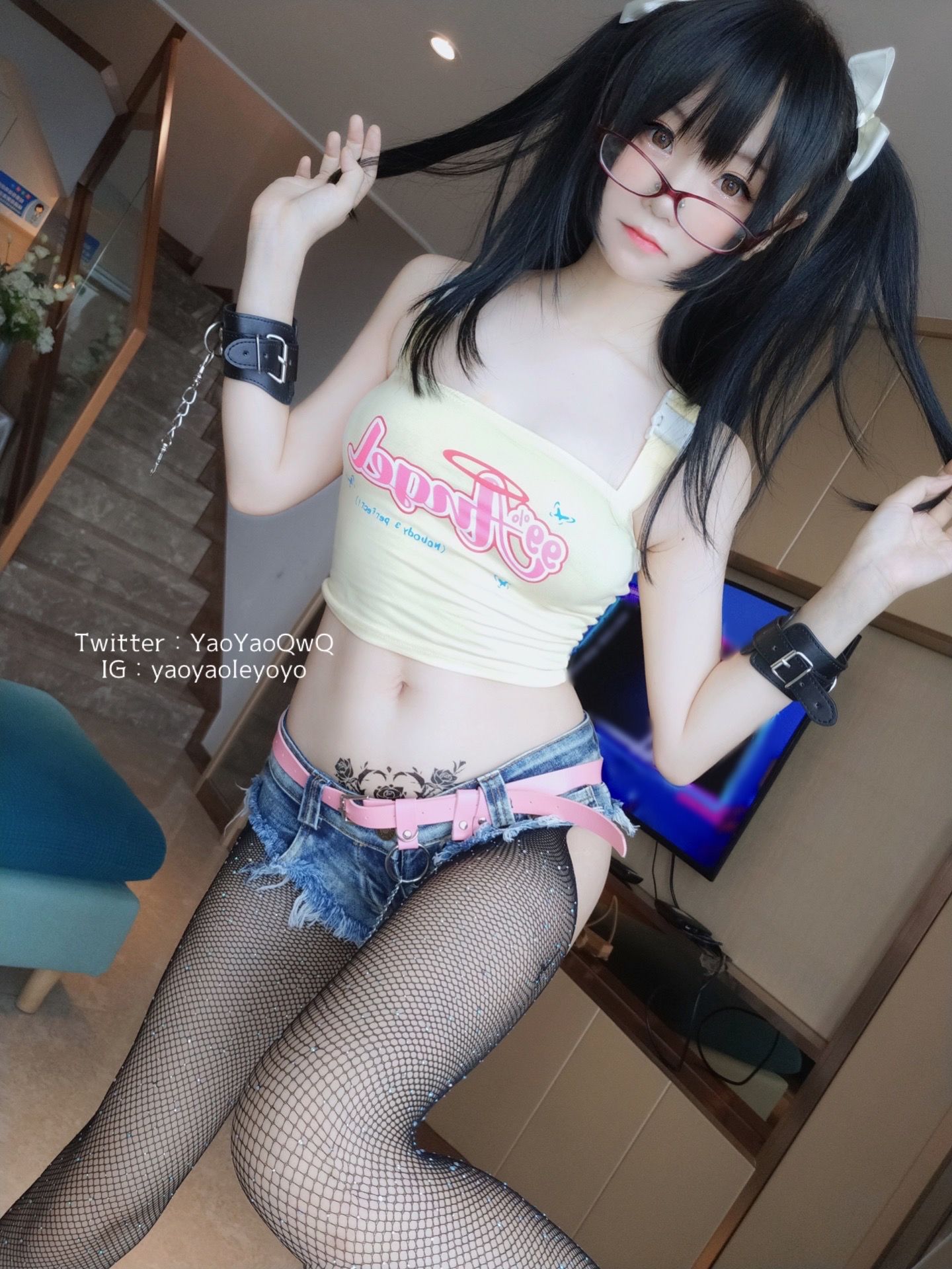 萌妹子Coser摇摇乐yoyo fantia まず自分撮りを見る…… (2021-8.23)-图19