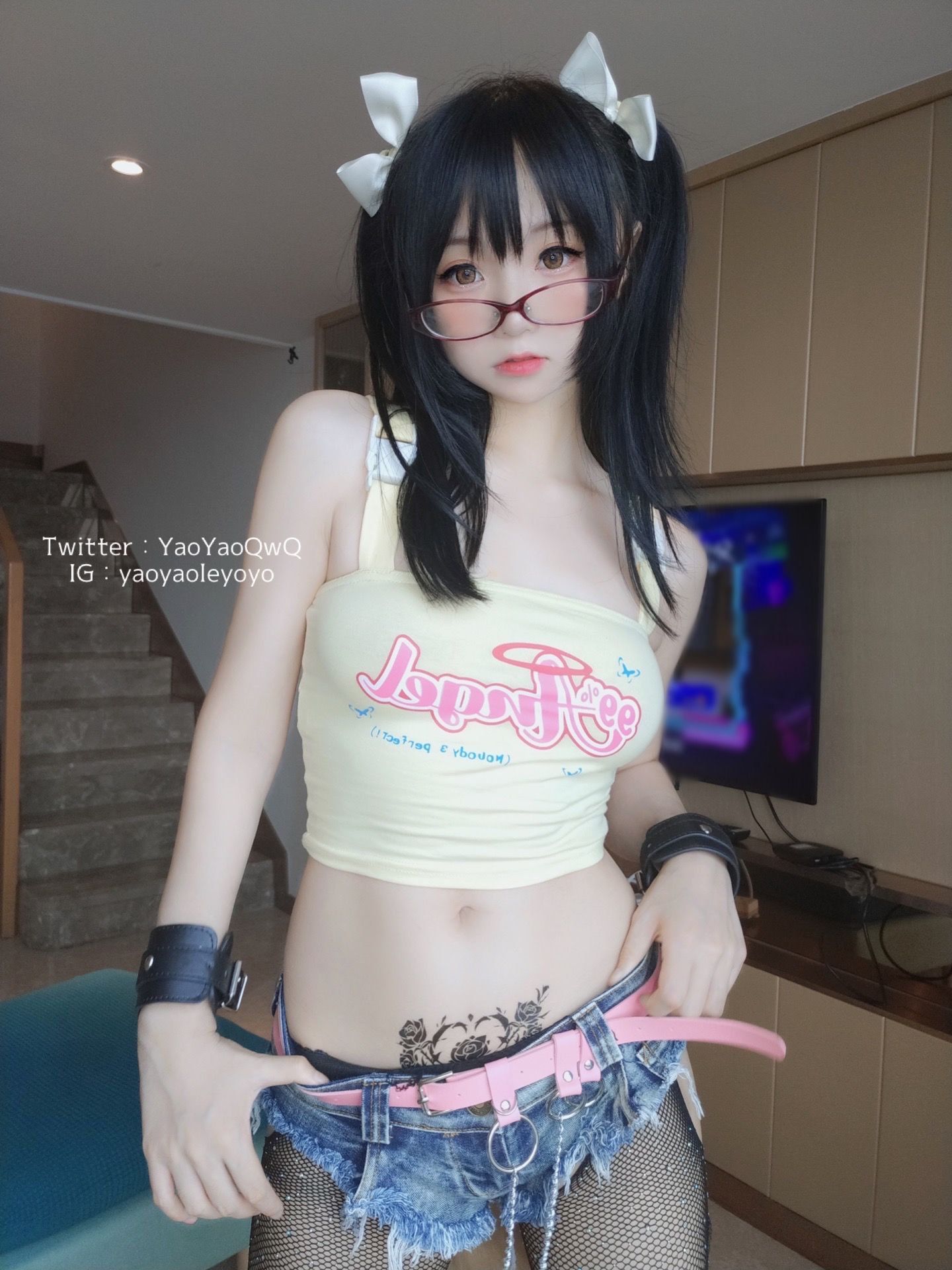 萌妹子Coser摇摇乐yoyo fantia まず自分撮りを見る…… (2021-8.23)-图23