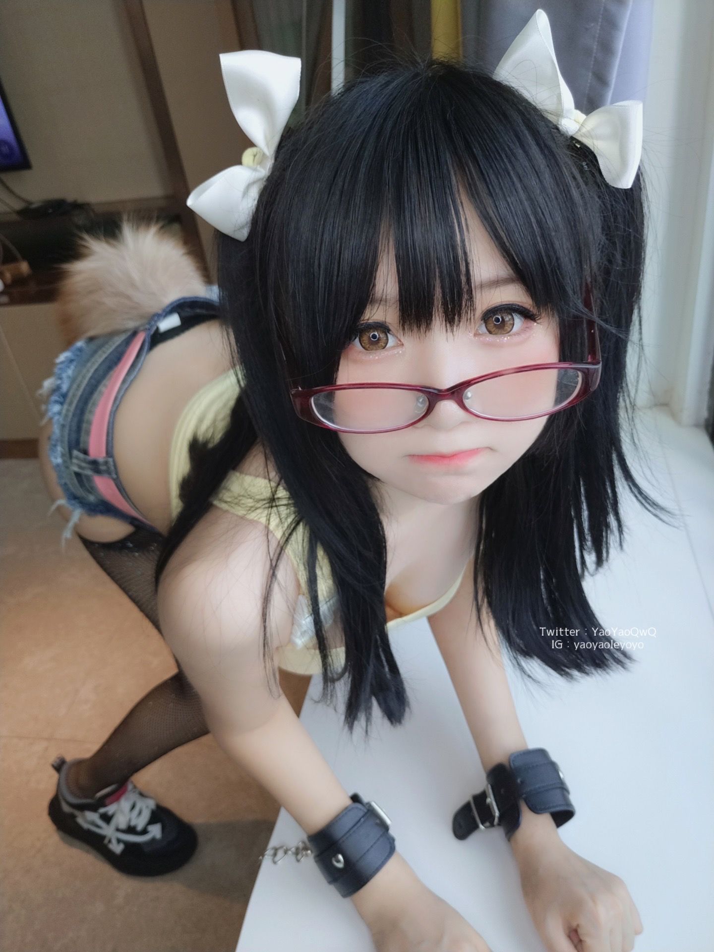 萌妹子Coser摇摇乐yoyo fantia まず自分撮りを見る…… (2021-8.23)-图26