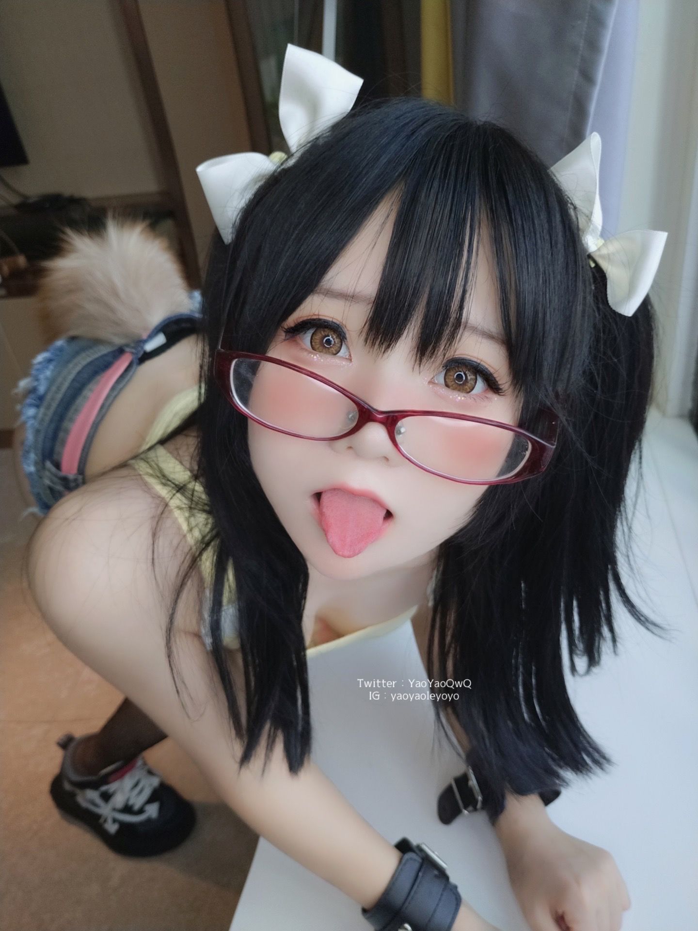 萌妹子Coser摇摇乐yoyo fantia まず自分撮りを見る…… (2021-8.23)-图27