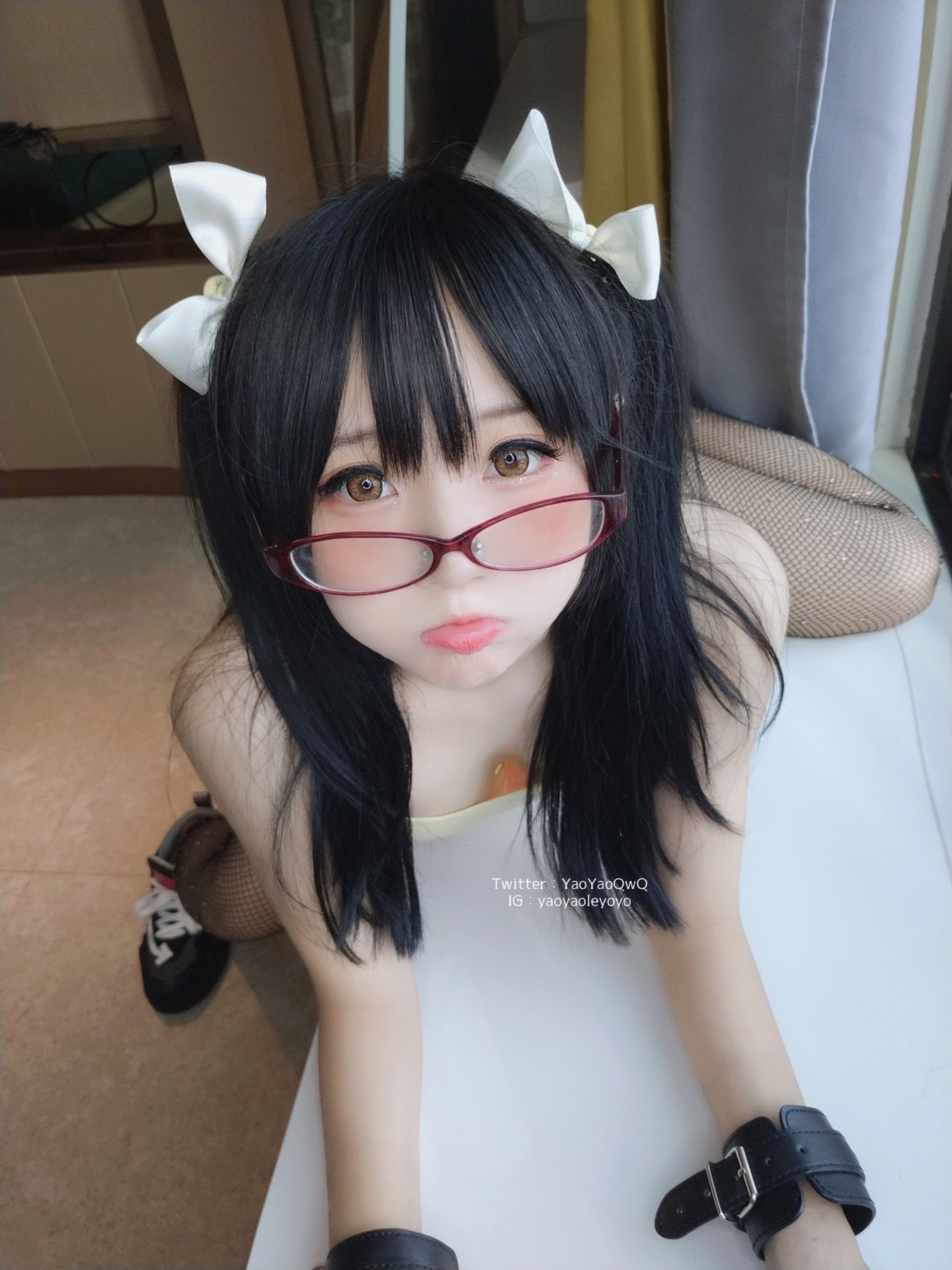 萌妹子Coser摇摇乐yoyo fantia まず自分撮りを見る…… (2021-8.23)-图28