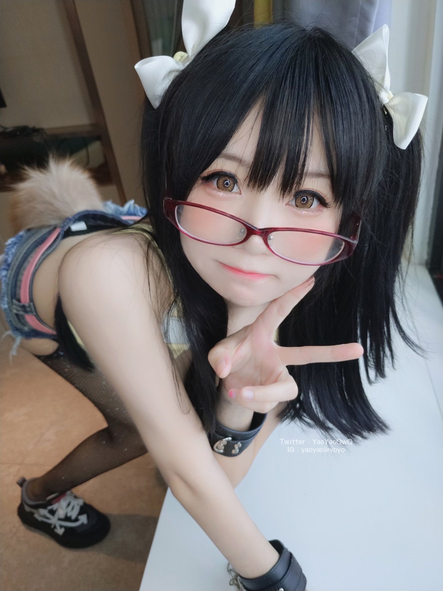 萌妹子Coser摇摇乐yoyo fantia まず自分撮りを見る…… (2021-8.23)-图41