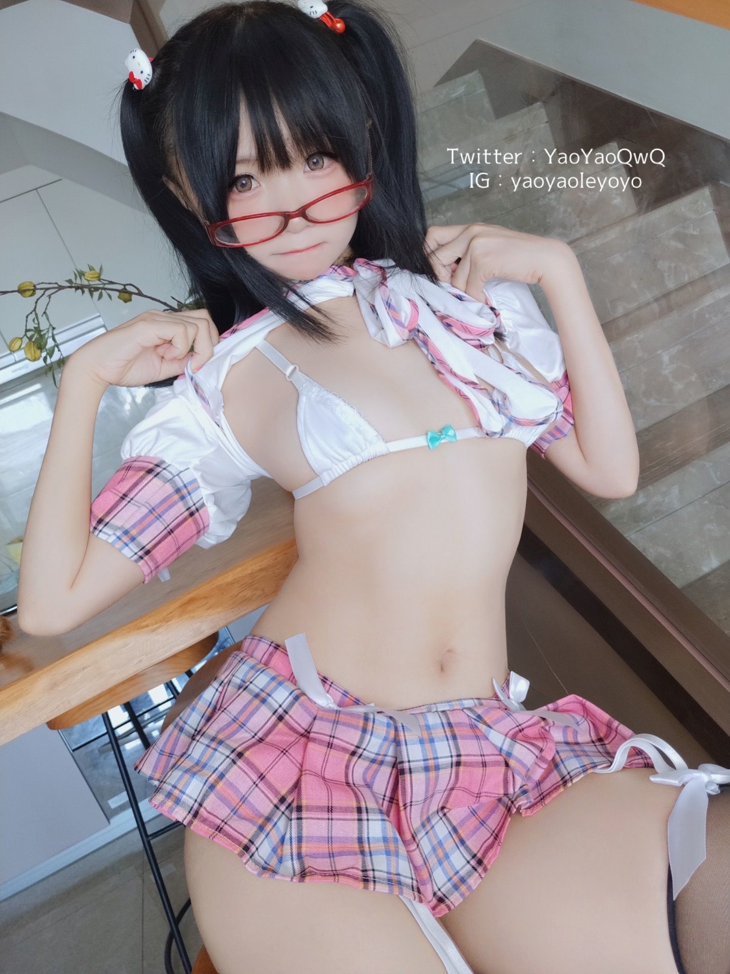 萌妹子Coser摇摇乐yoyo fantia 一番可愛いのは尻尾です！ (2021-8.01)-图16
