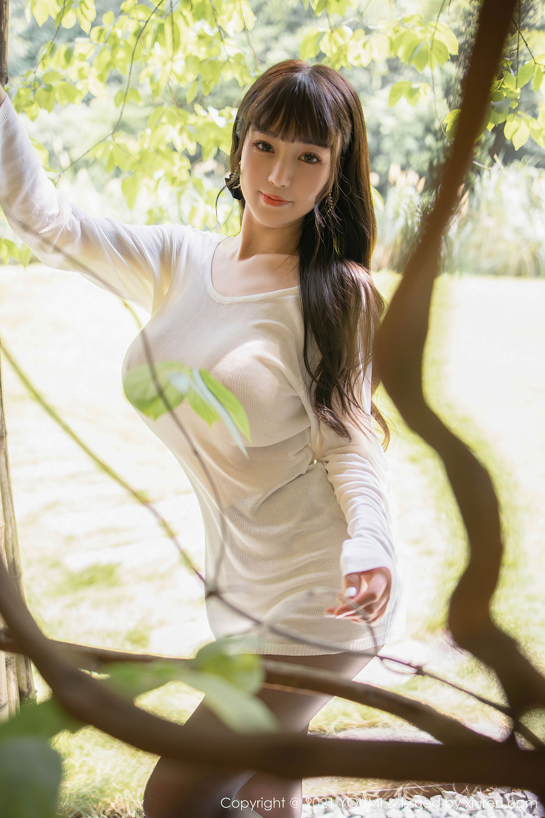 Vol.680 朱可儿Flower - 户外甘蔗林与镂空嘿丝系列-图19