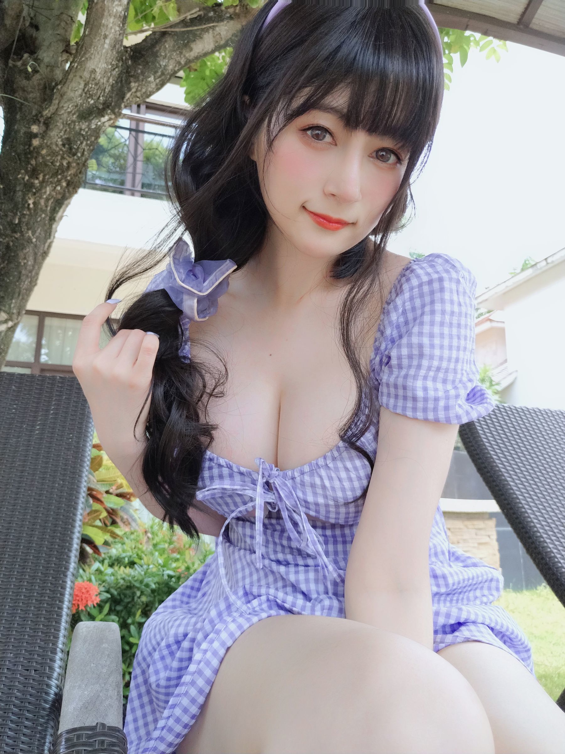 Coser小姐姐白银 - 夏日的格子连衣裙-图27