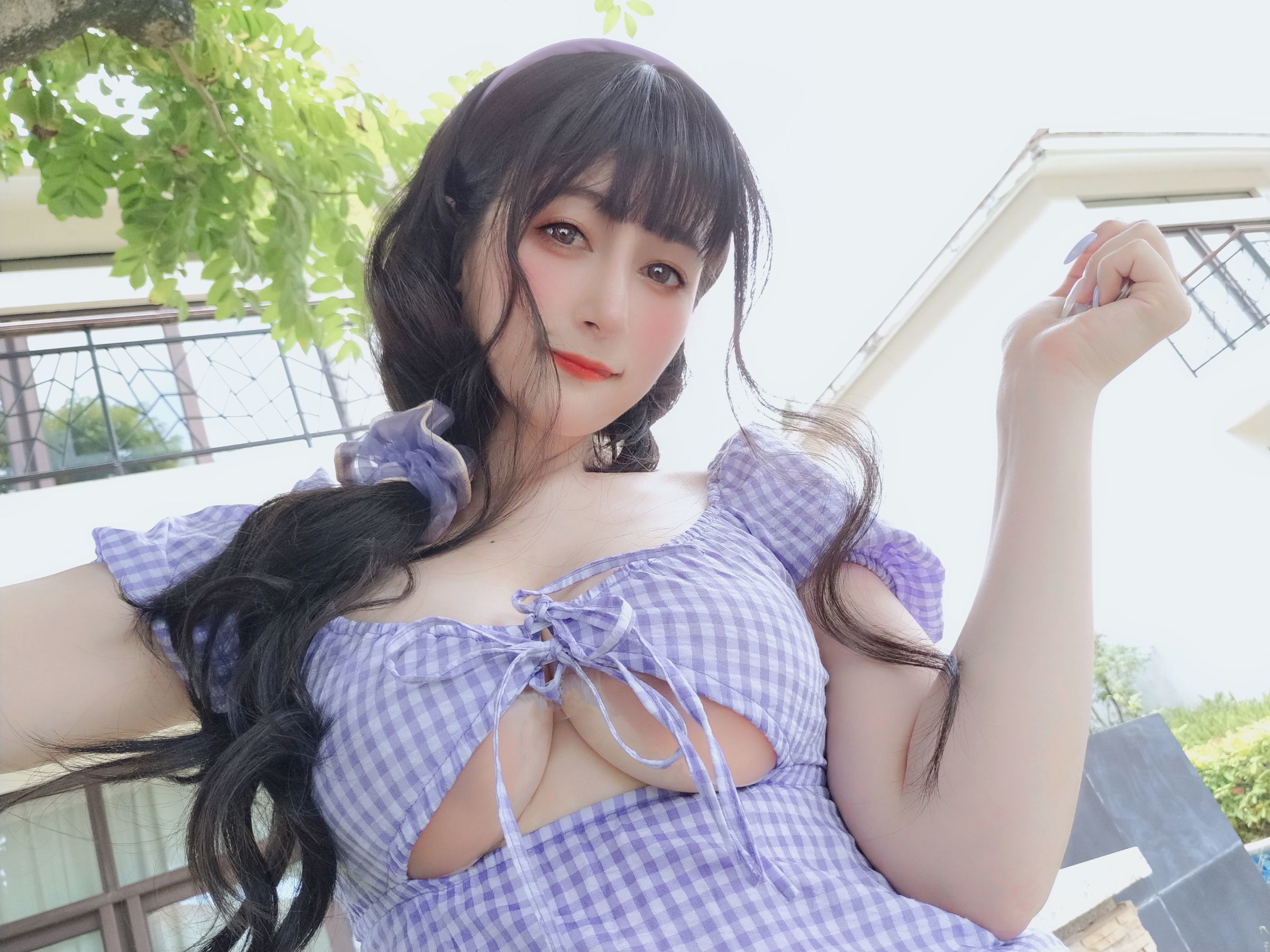 Coser小姐姐白银 - 夏日的格子连衣裙-图33