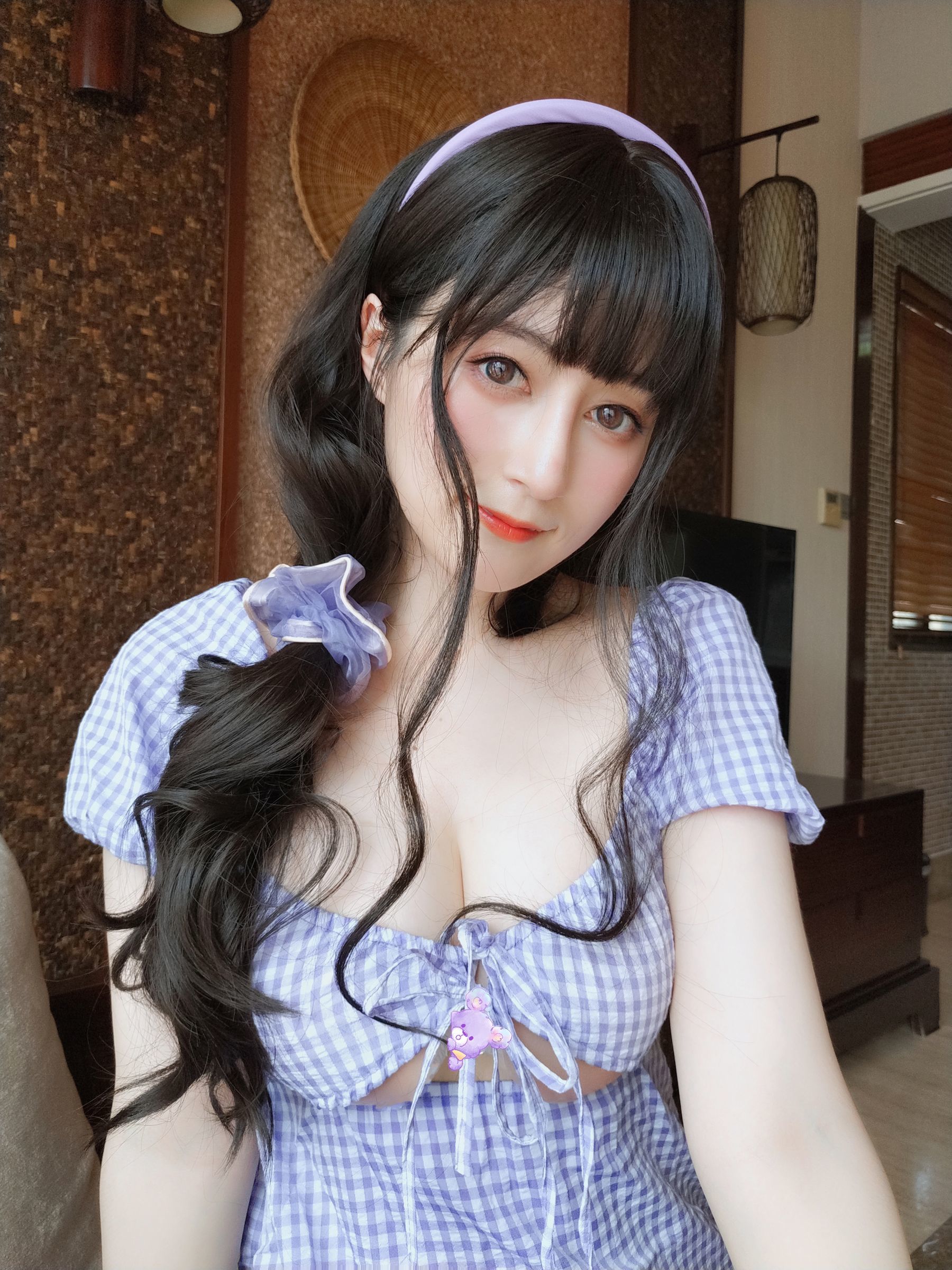 Coser小姐姐白银 - 夏日的格子连衣裙-图52