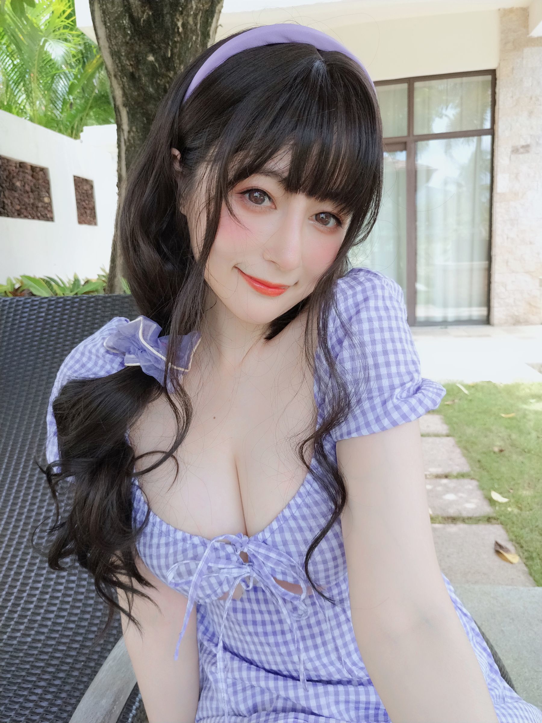 Coser小姐姐白银 - 夏日的格子连衣裙-图61