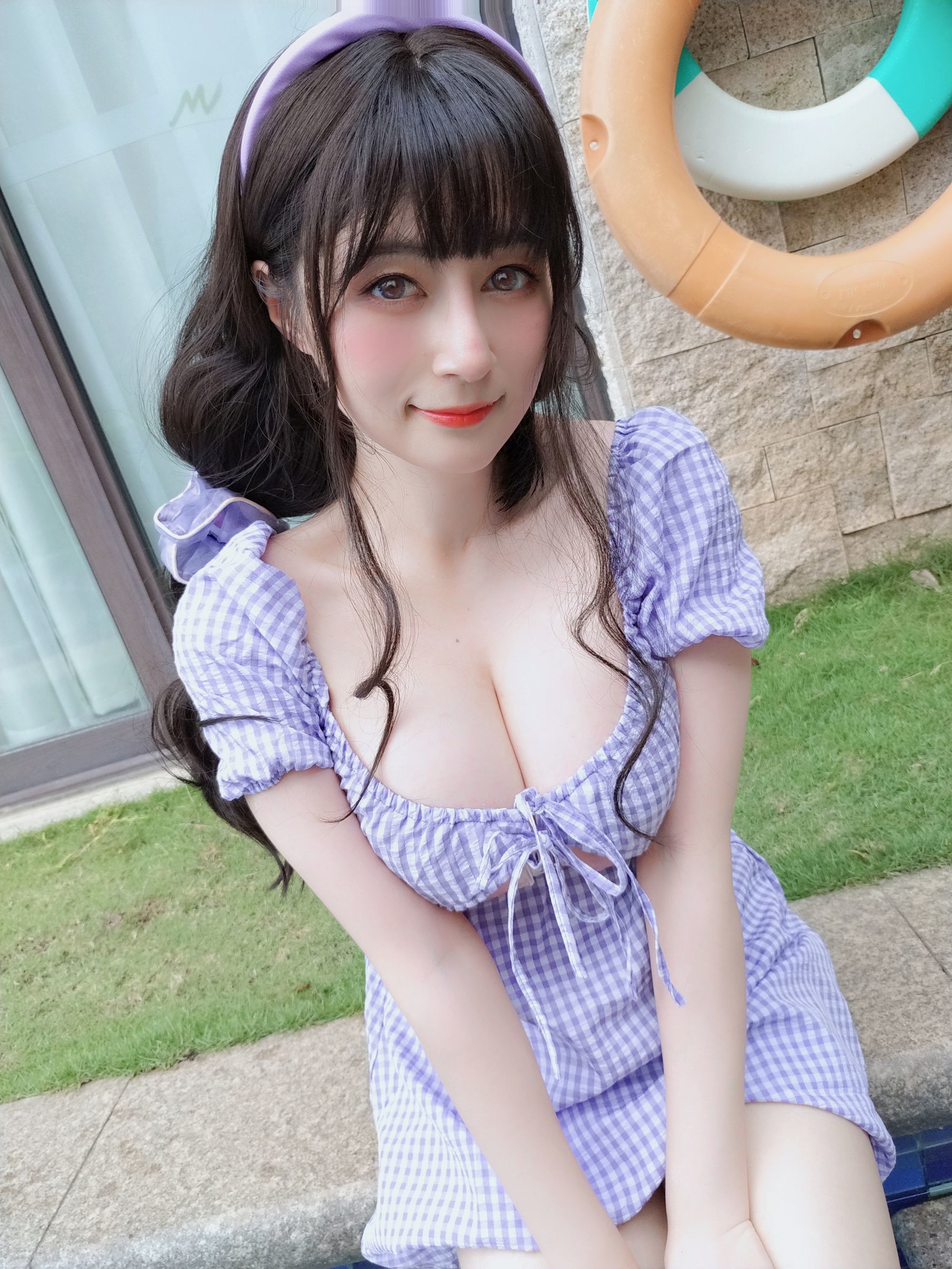 Coser小姐姐白银 - 夏日的格子连衣裙-图70