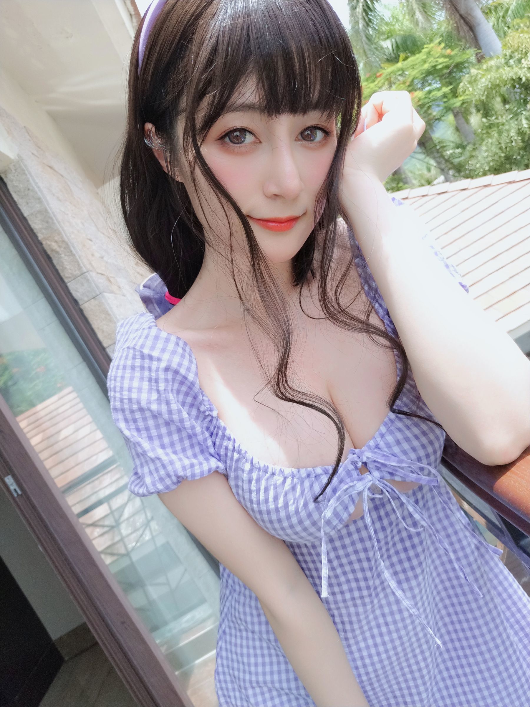 Coser小姐姐白银 - 夏日的格子连衣裙-图82