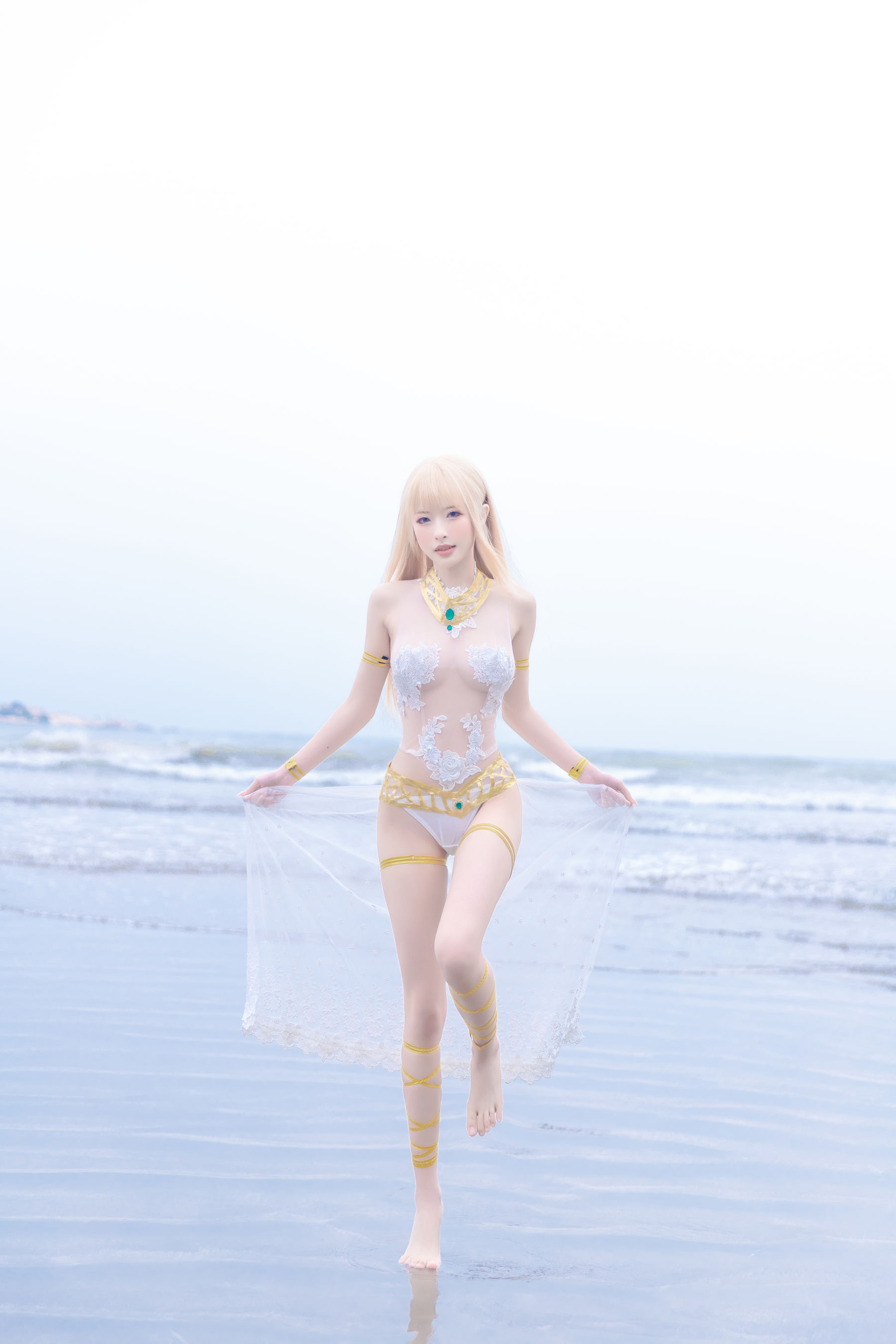 尤物清水由乃 - 玛丽萝丝白色泳衣-图12