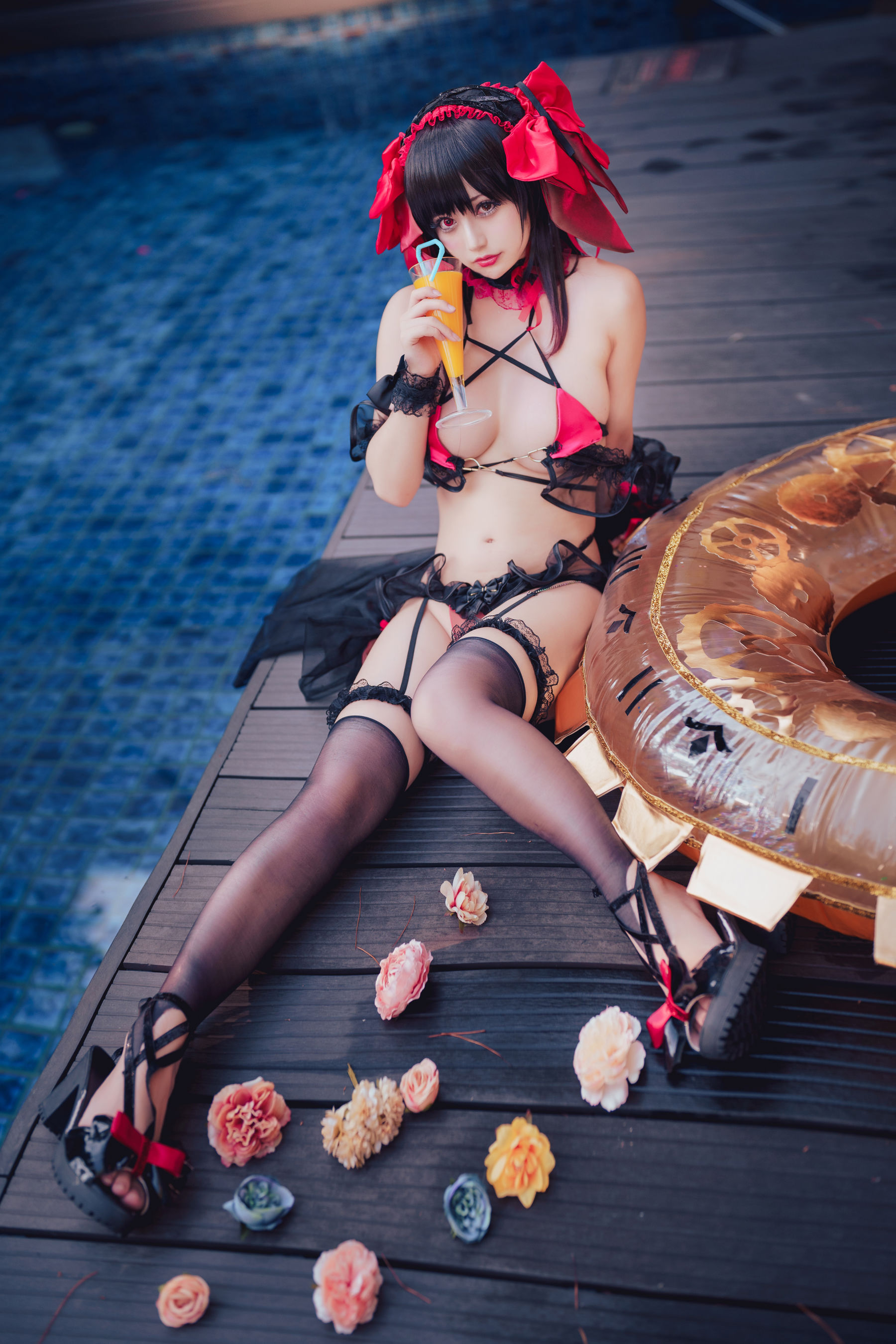 沖田凜花Rinka - Kurumi Tokisaki Swimsuit-图11