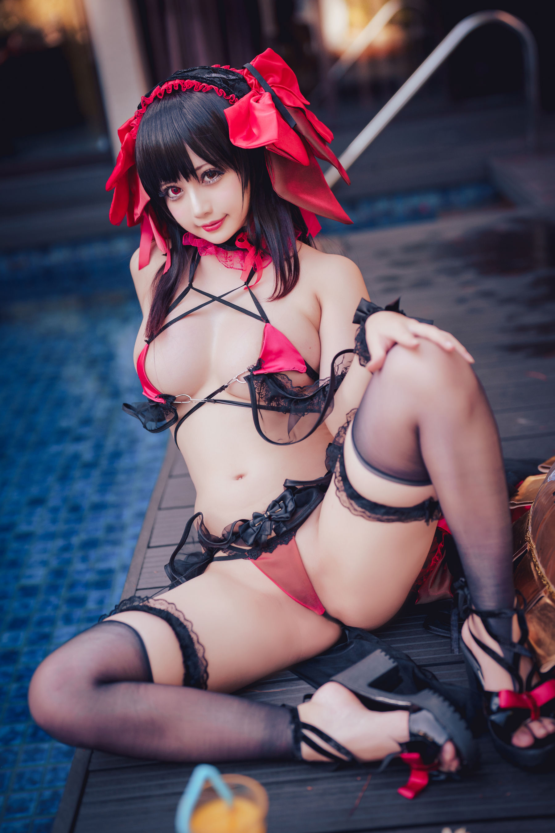 沖田凜花Rinka - Kurumi Tokisaki Swimsuit-图14