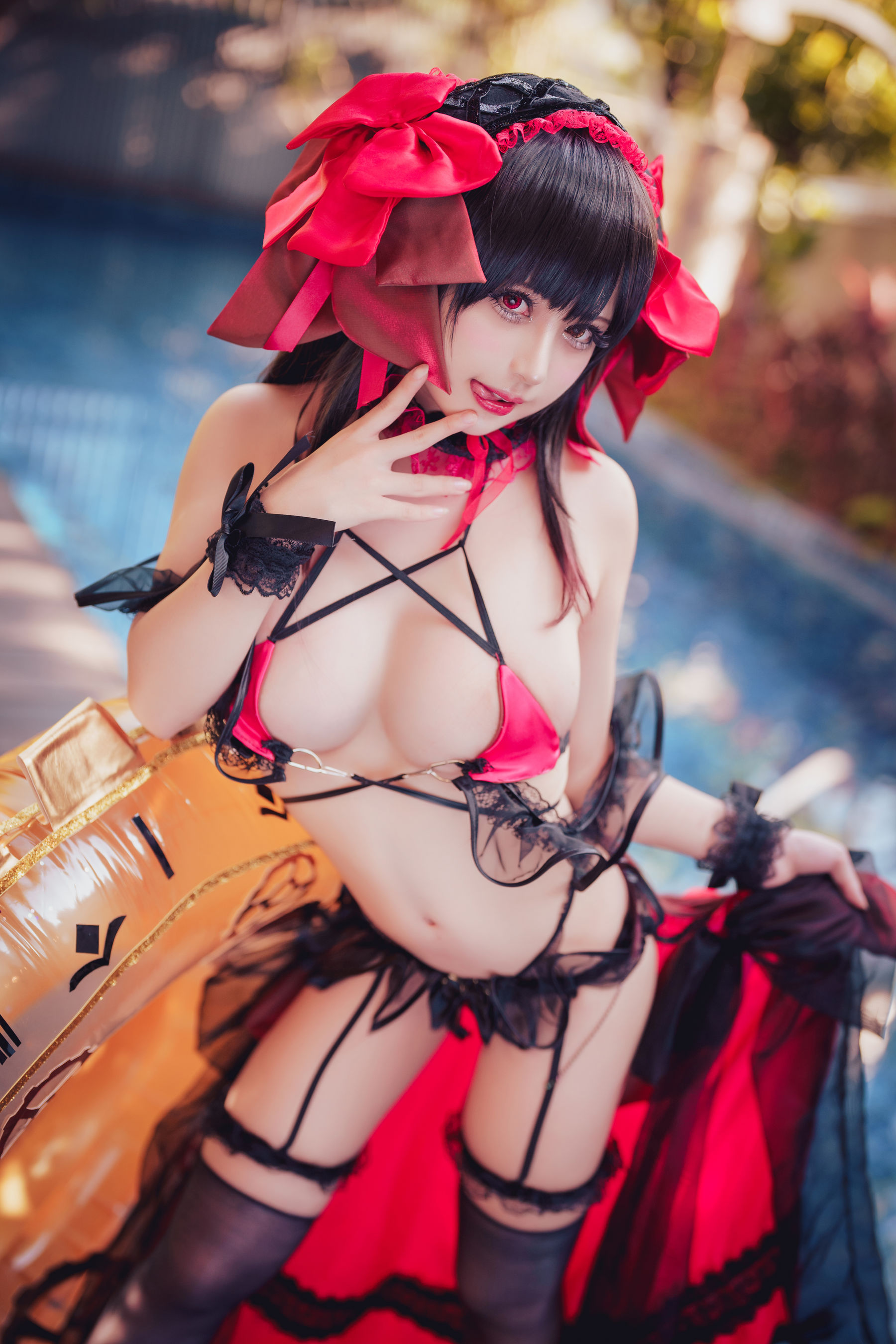 沖田凜花Rinka - Kurumi Tokisaki Swimsuit-图1