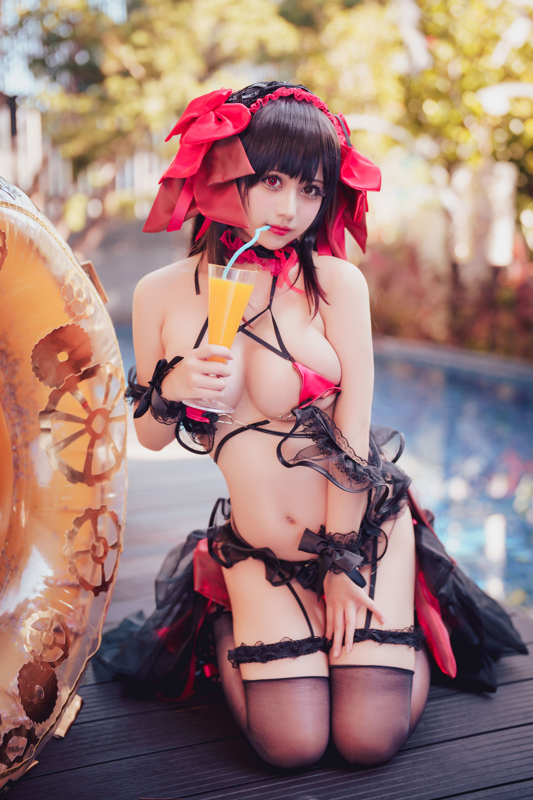 沖田凜花Rinka - Kurumi Tokisaki Swimsuit-图25