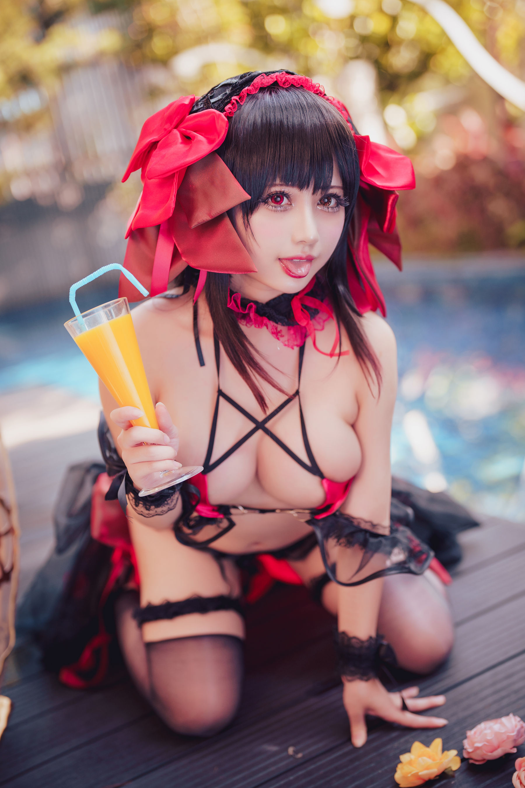沖田凜花Rinka - Kurumi Tokisaki Swimsuit-图26
