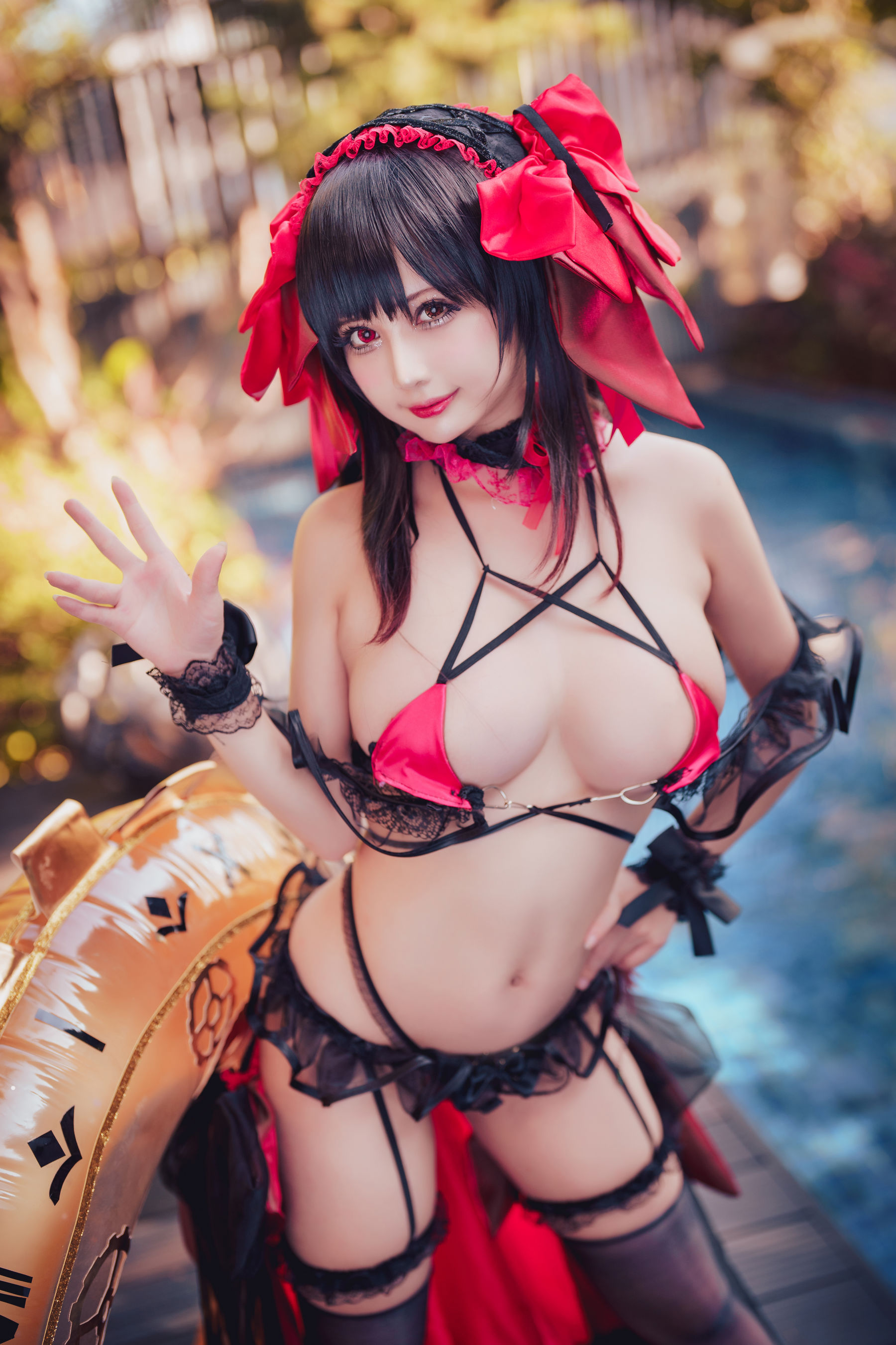 沖田凜花Rinka - Kurumi Tokisaki Swimsuit-图3