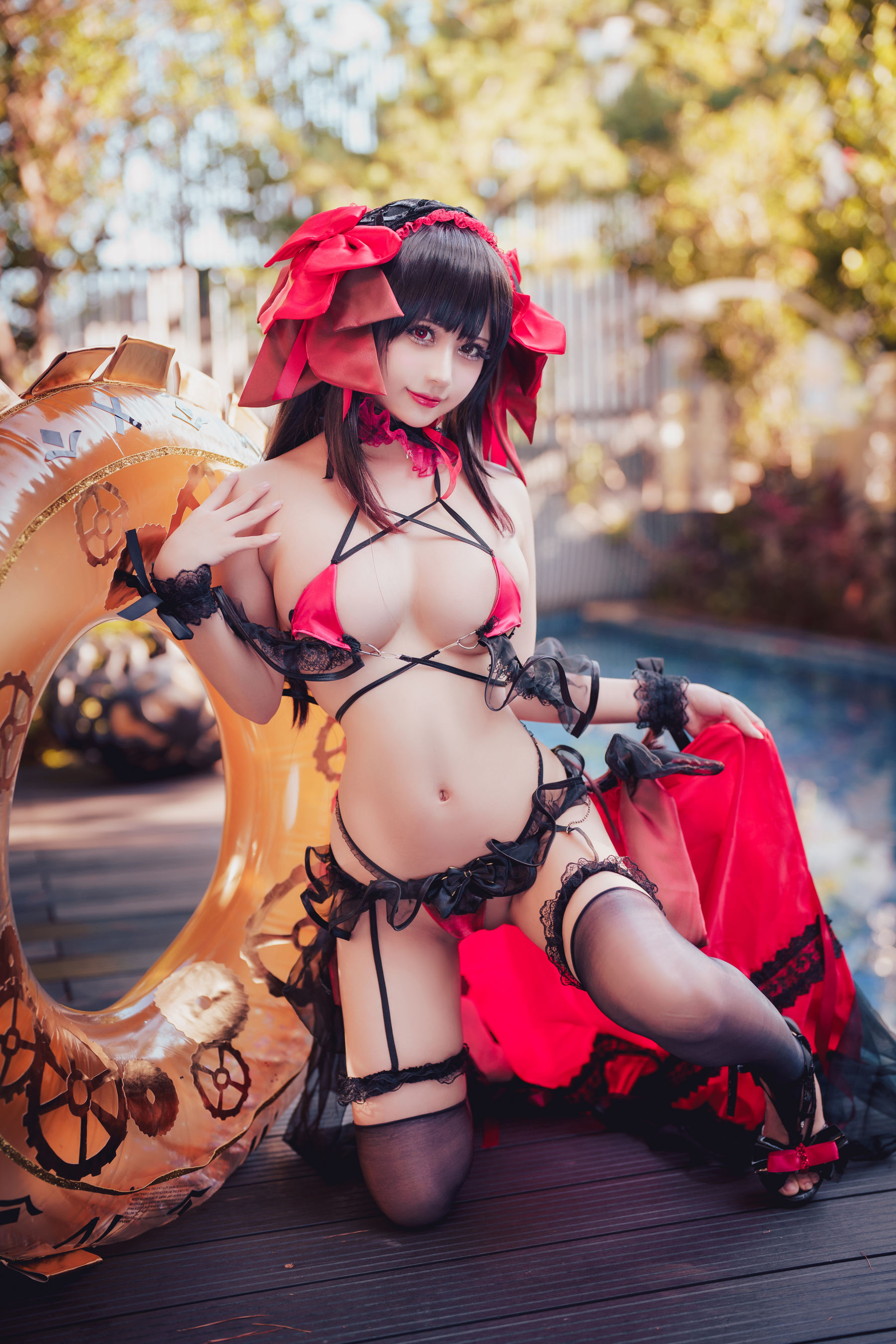 沖田凜花Rinka - Kurumi Tokisaki Swimsuit-图5