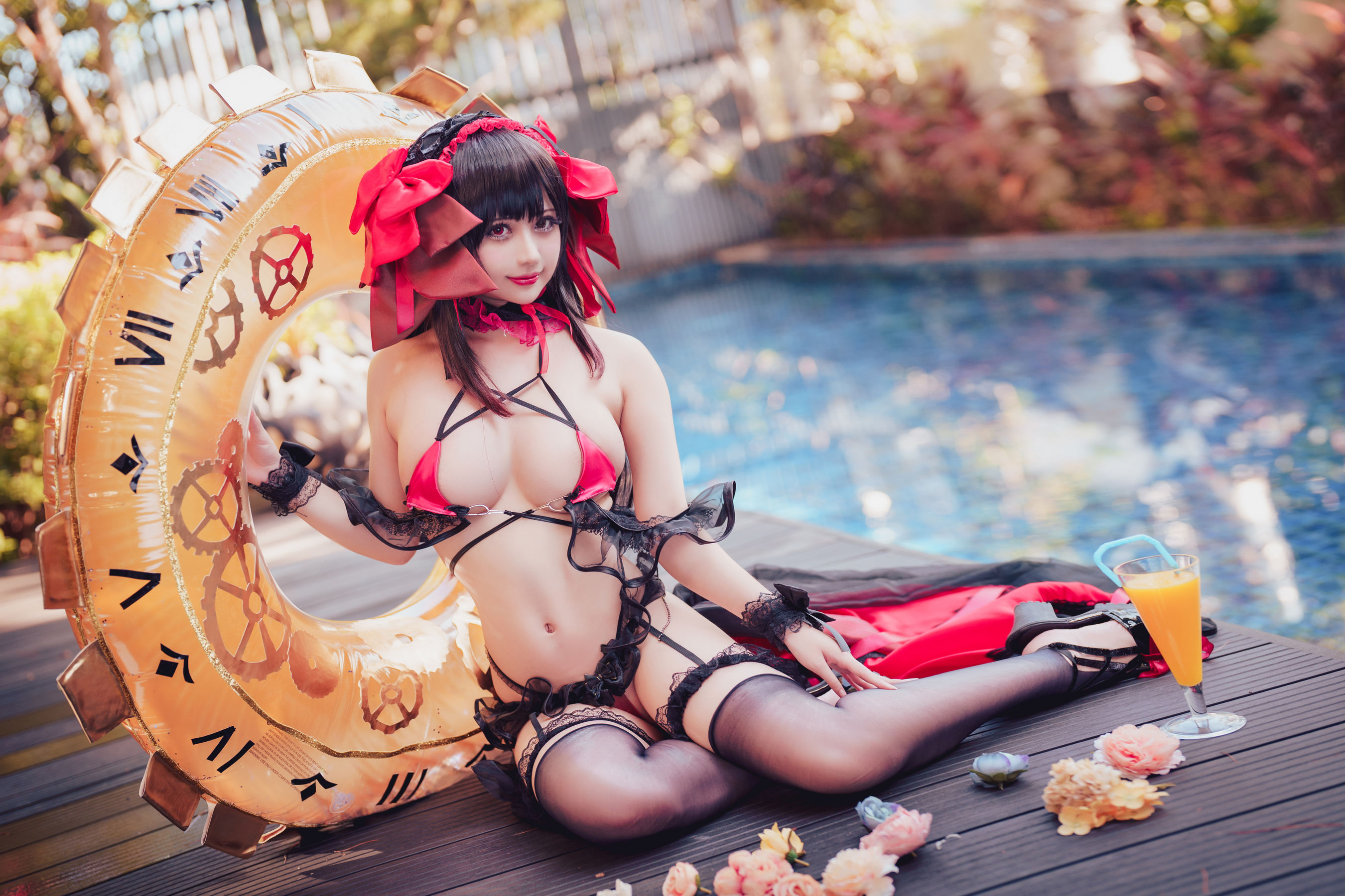 沖田凜花Rinka - Kurumi Tokisaki Swimsuit-图7