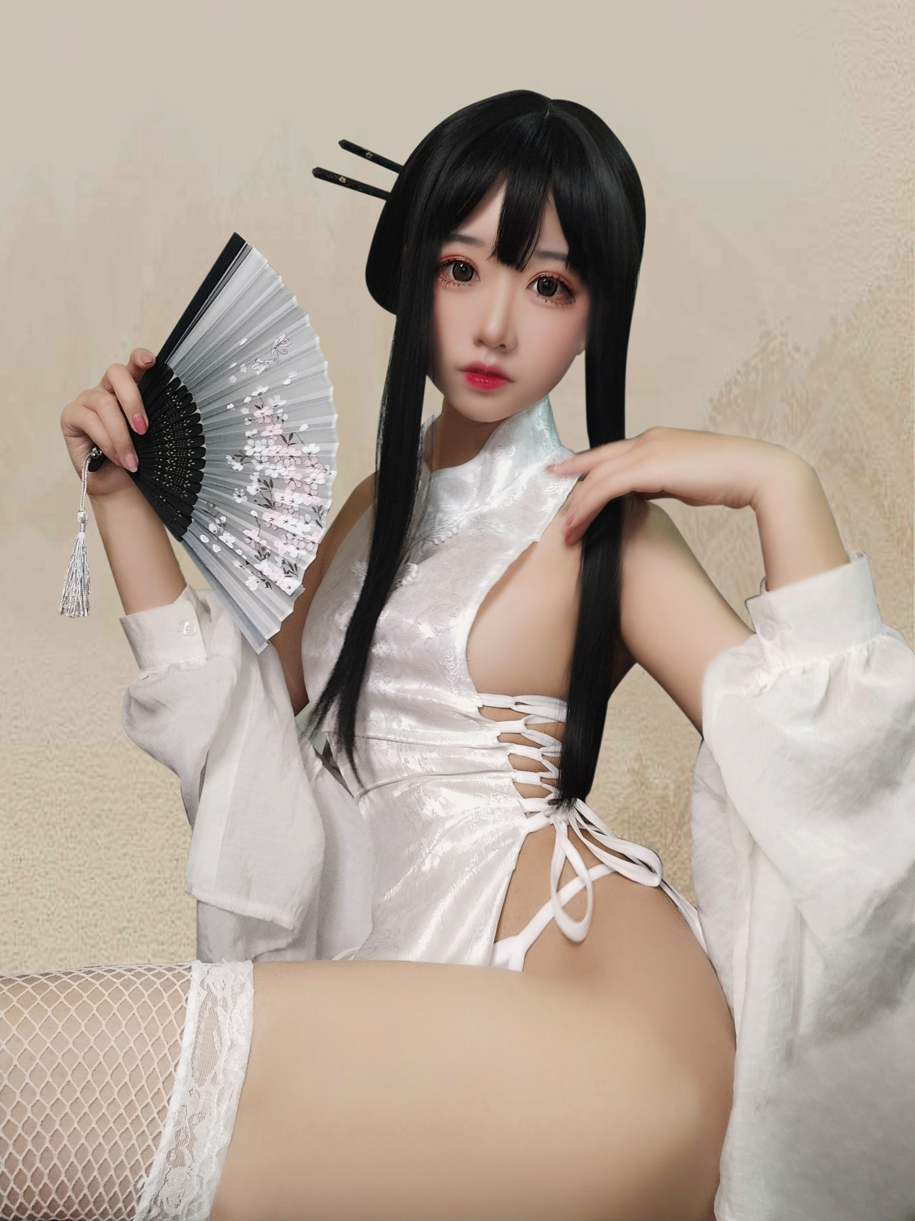 猫君君MaoJun - 绑带旗袍-图0