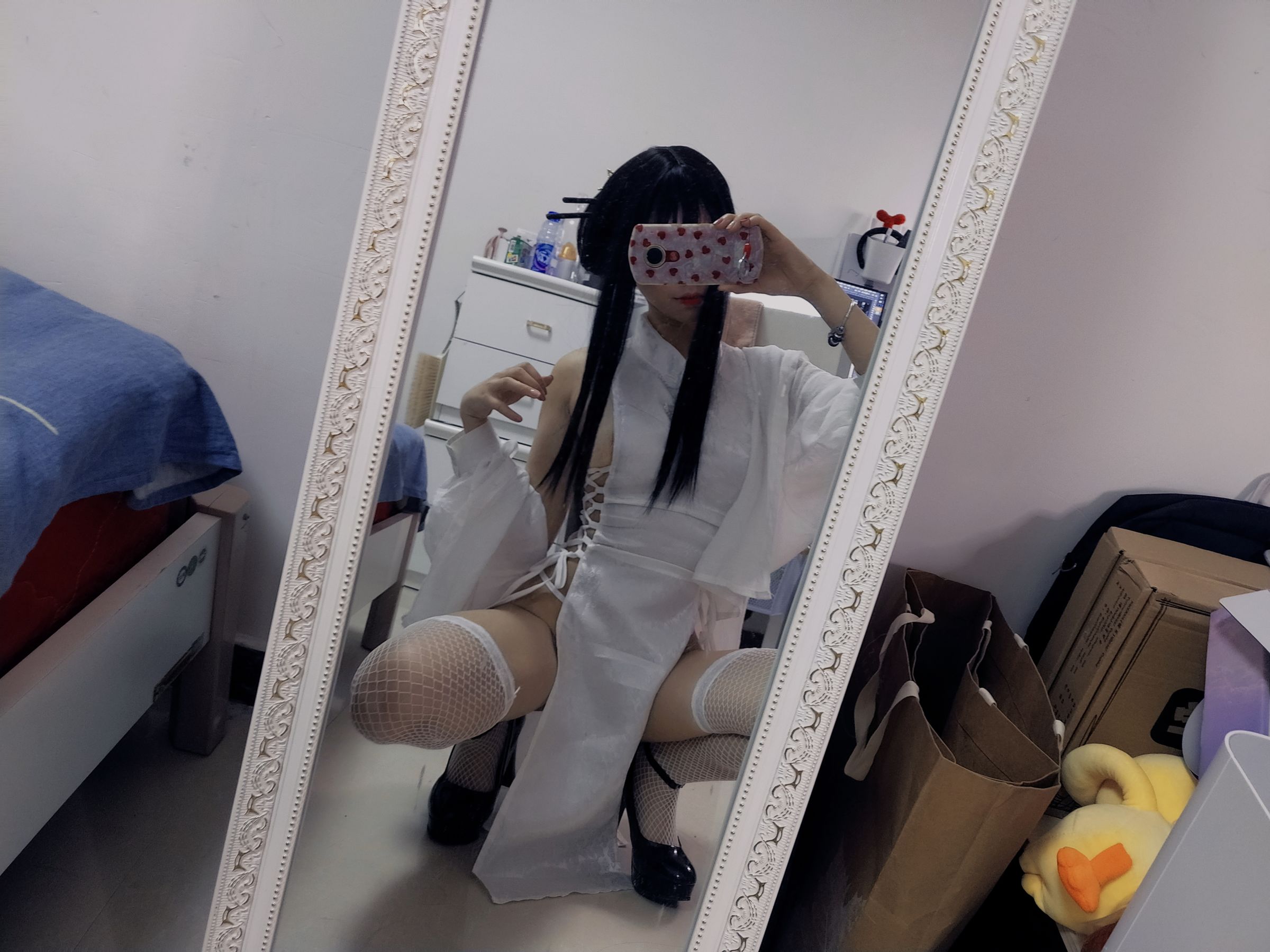 猫君君MaoJun - 绑带旗袍-图9