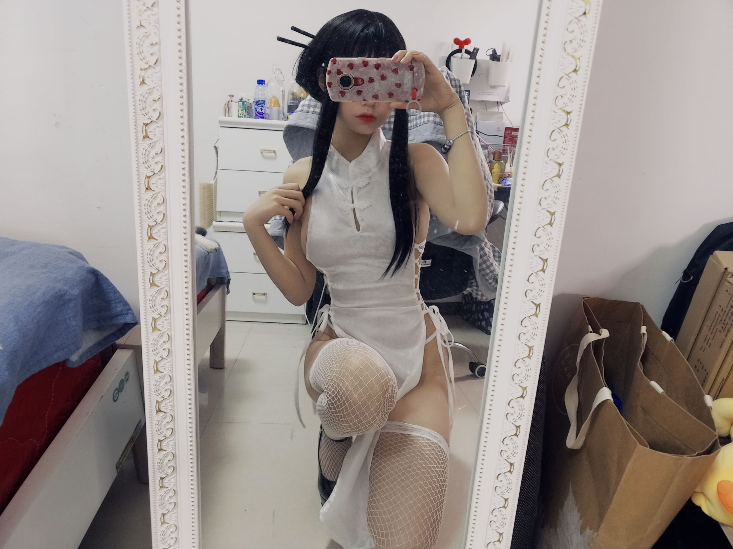 猫君君MaoJun - 绑带旗袍-图3