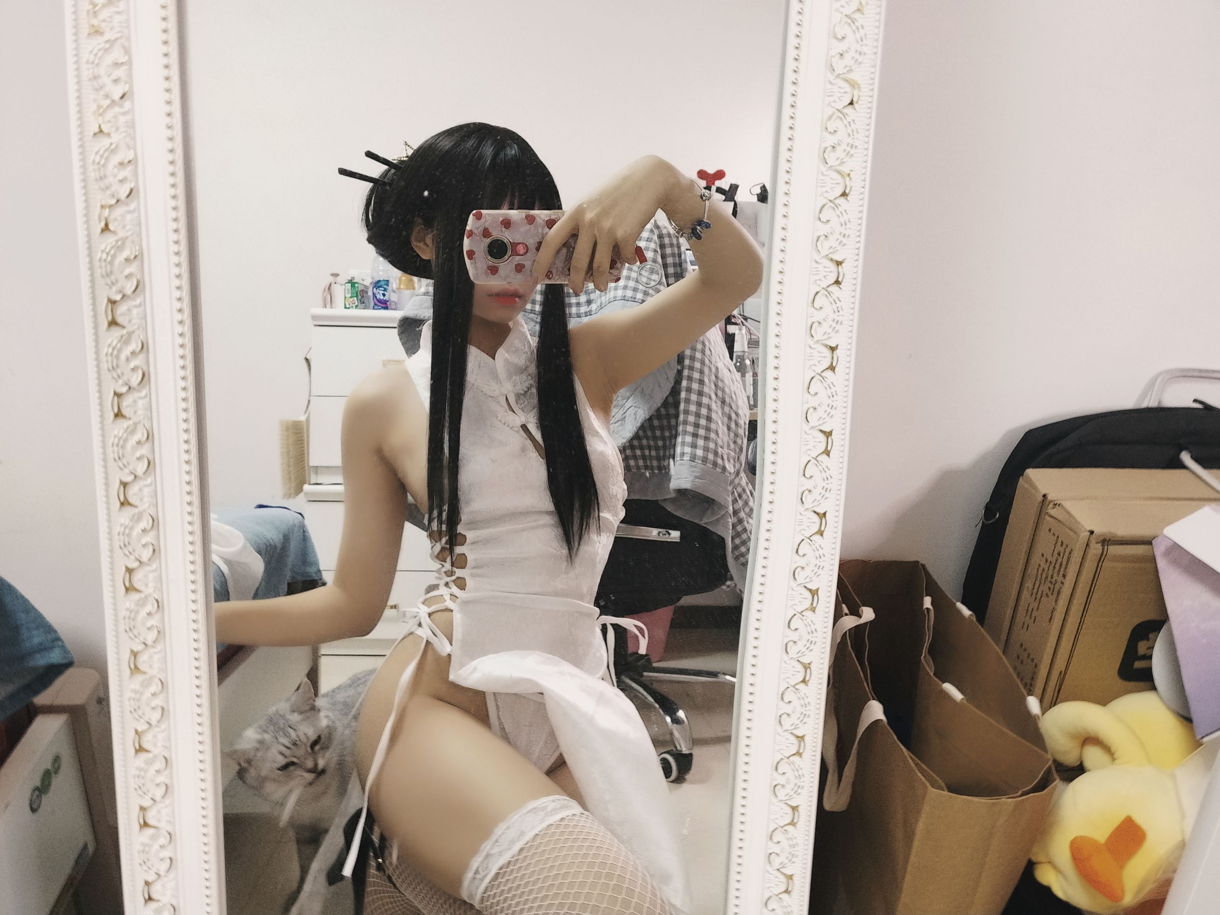 猫君君MaoJun - 绑带旗袍-图7