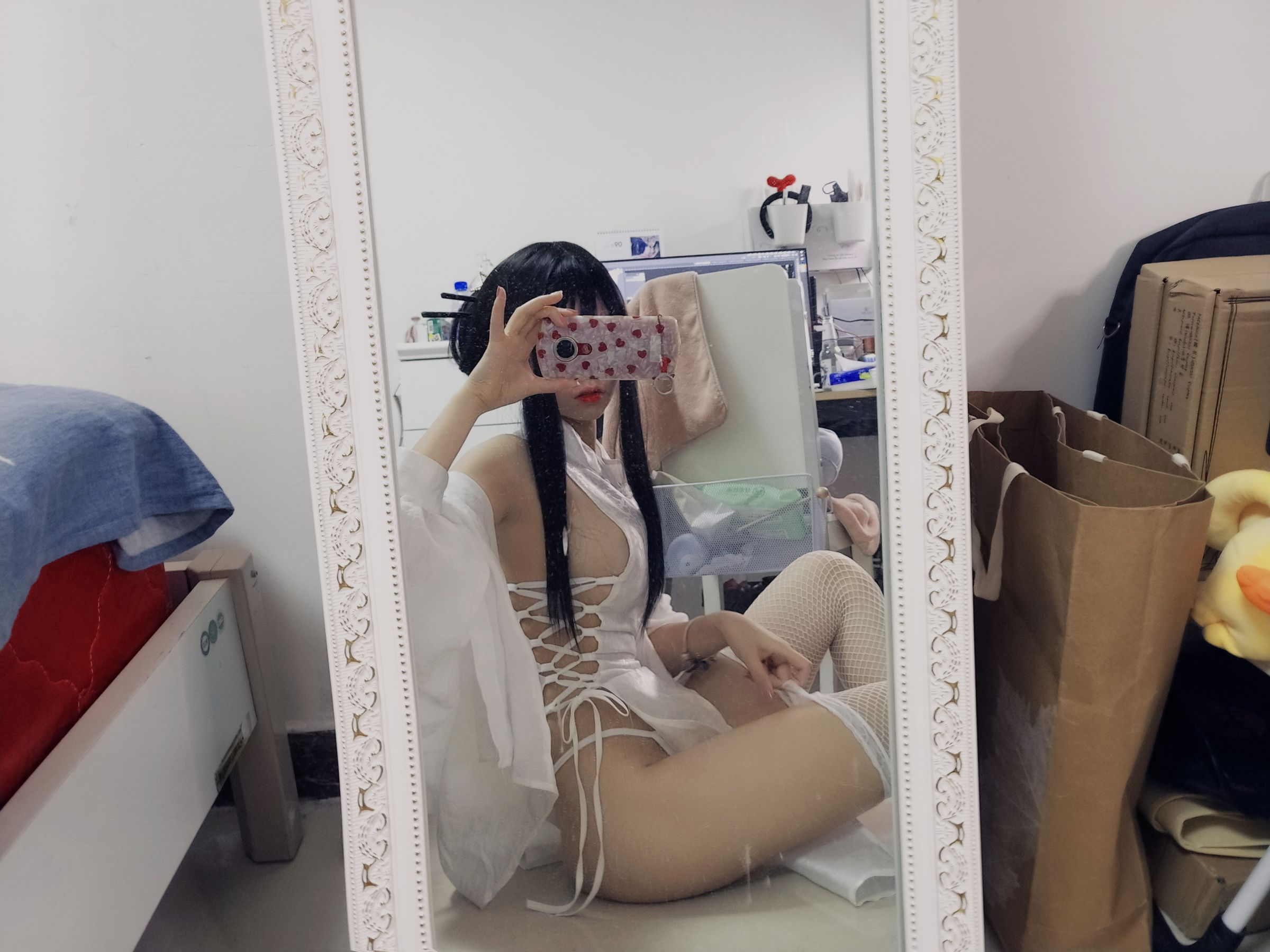 猫君君MaoJun - 绑带旗袍-图8