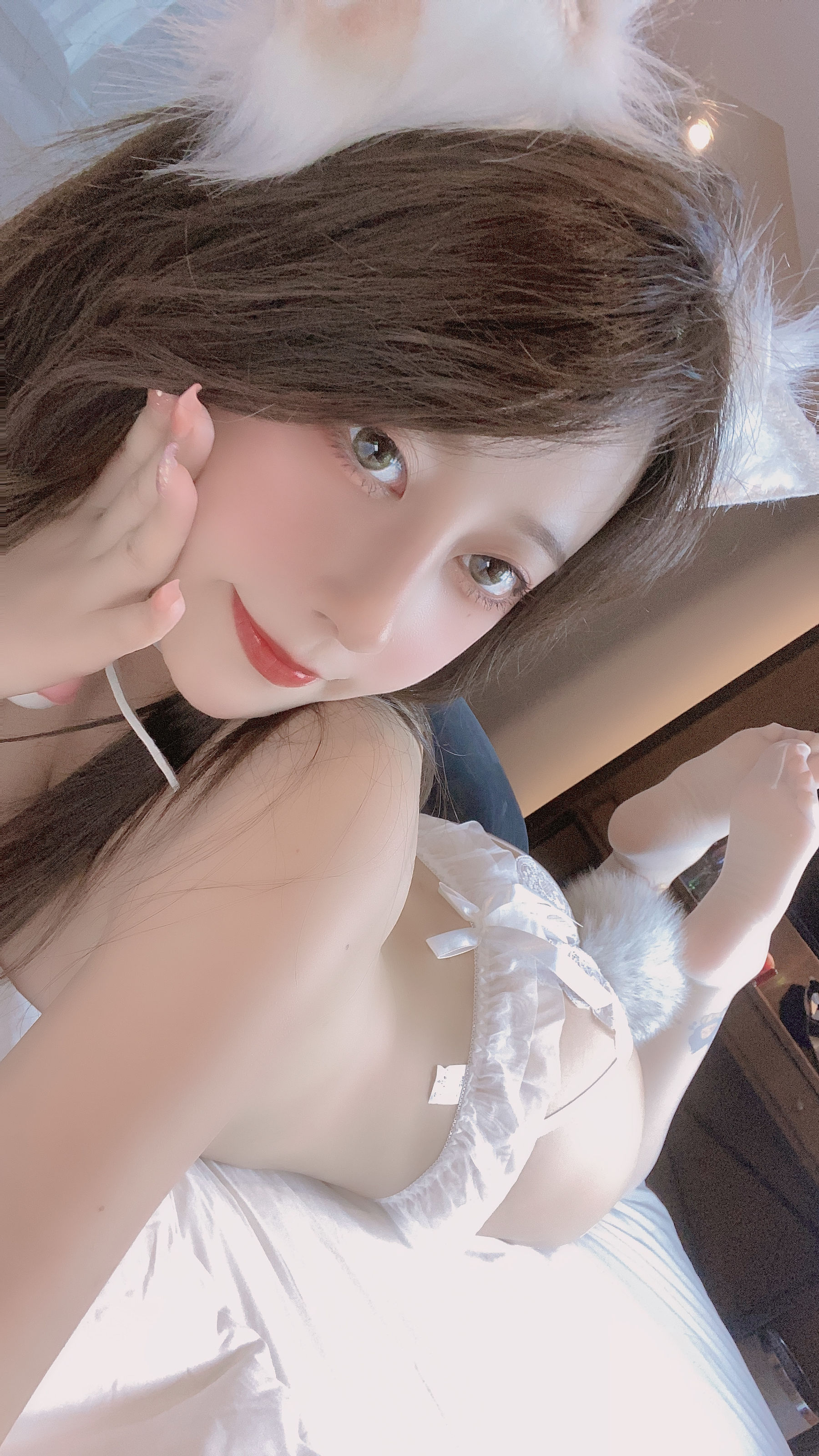 萌妹奈汐酱nice - 蕾丝白狐-图55