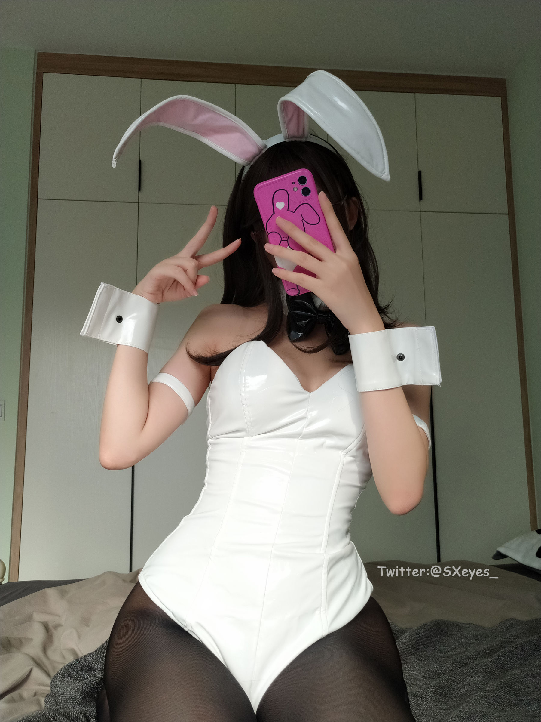 萌妹子眼酱大魔王w - 黑丝兔女郎-图8