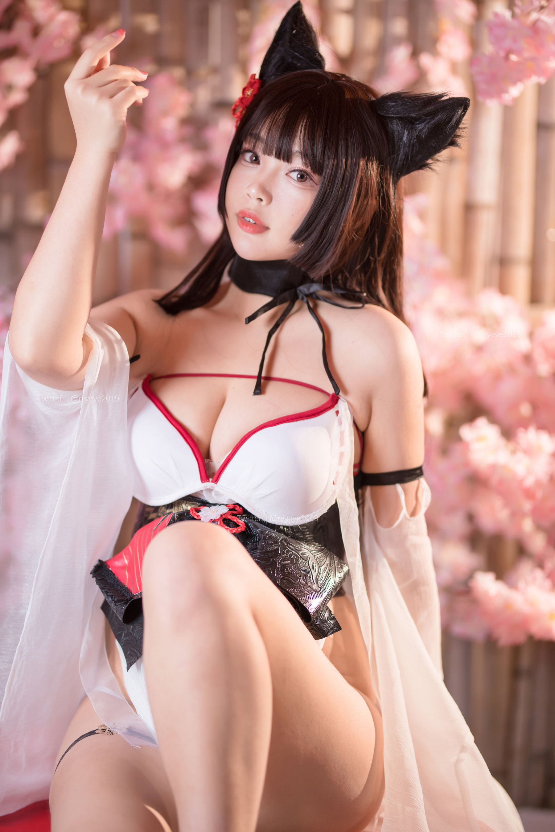 萌系小姐姐-白烨- - 湿身泳装-图1