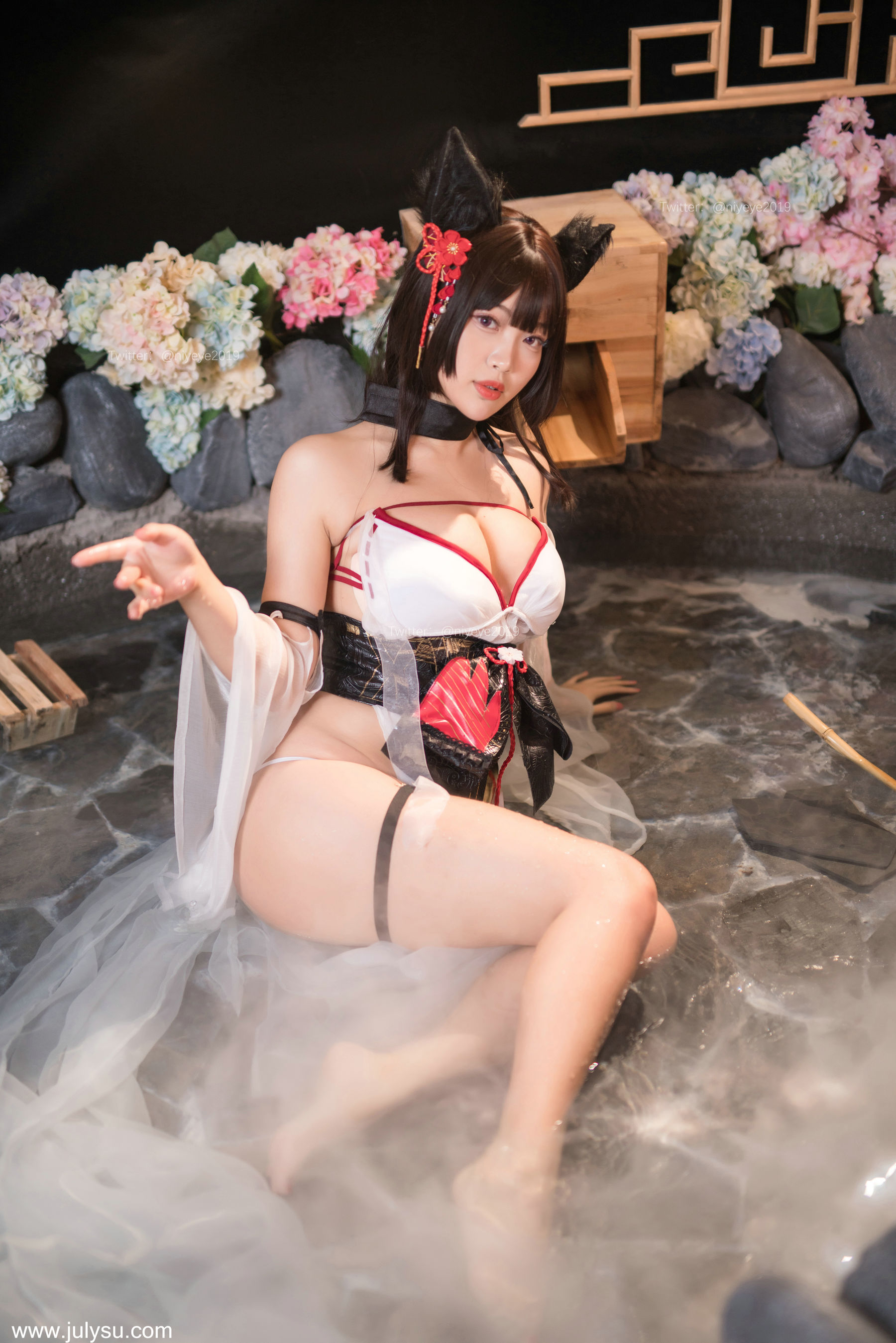 萌系小姐姐-白烨- - 湿身泳装-图48