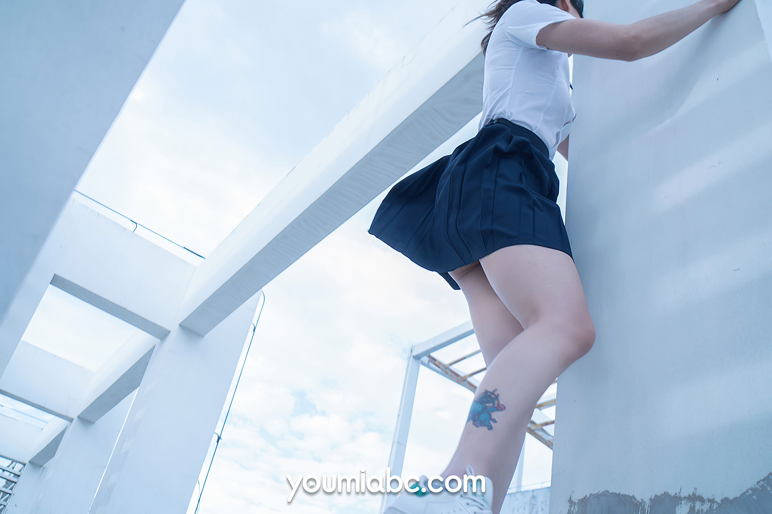糖積-女摄影 蓝白物语-图6
