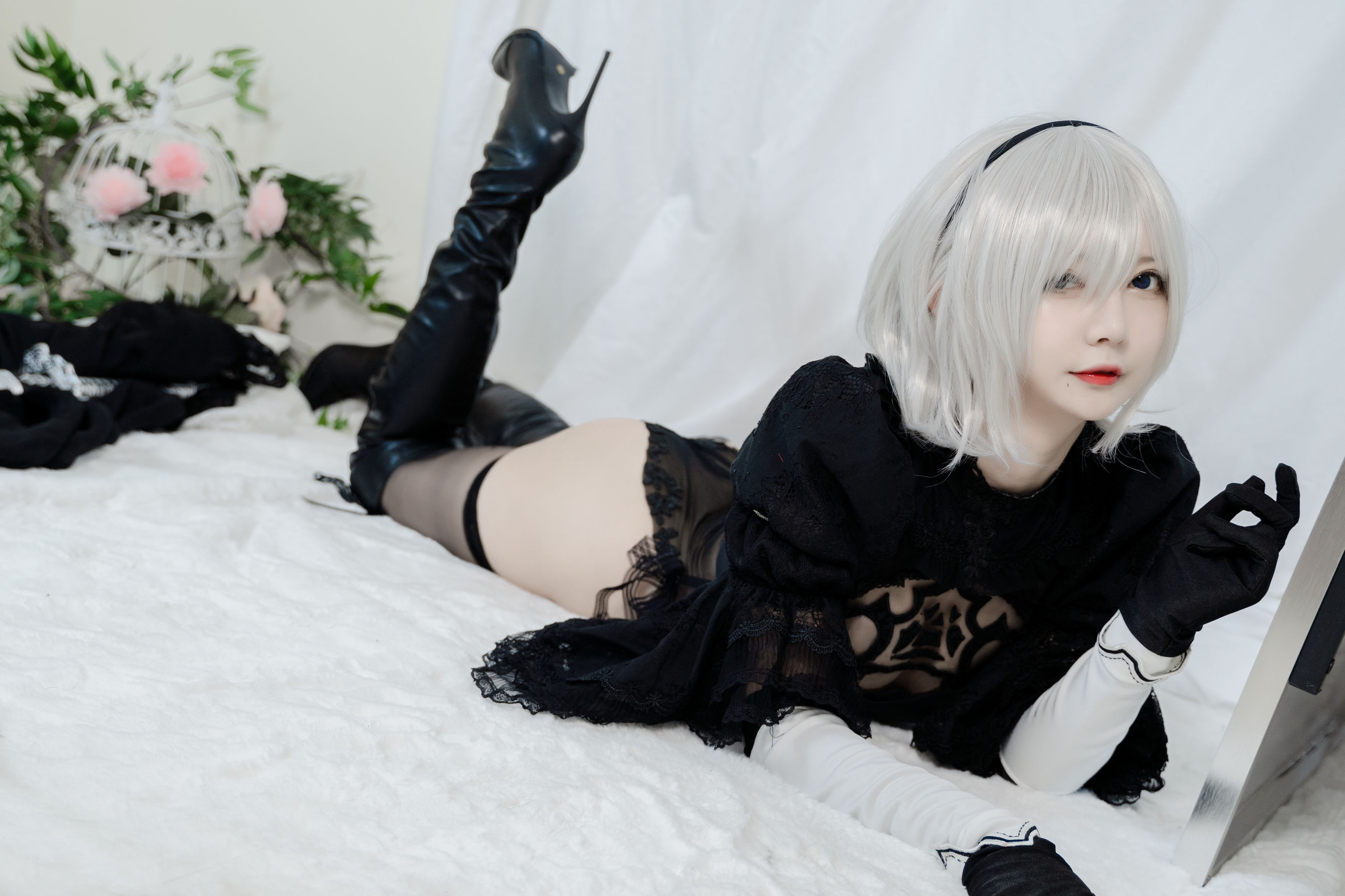 51酱 - 2B黑婚纱-图1