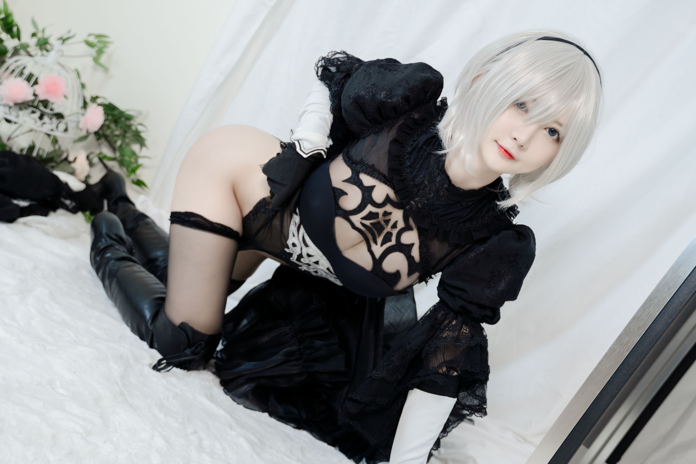 51酱 - 2B黑婚纱-图2