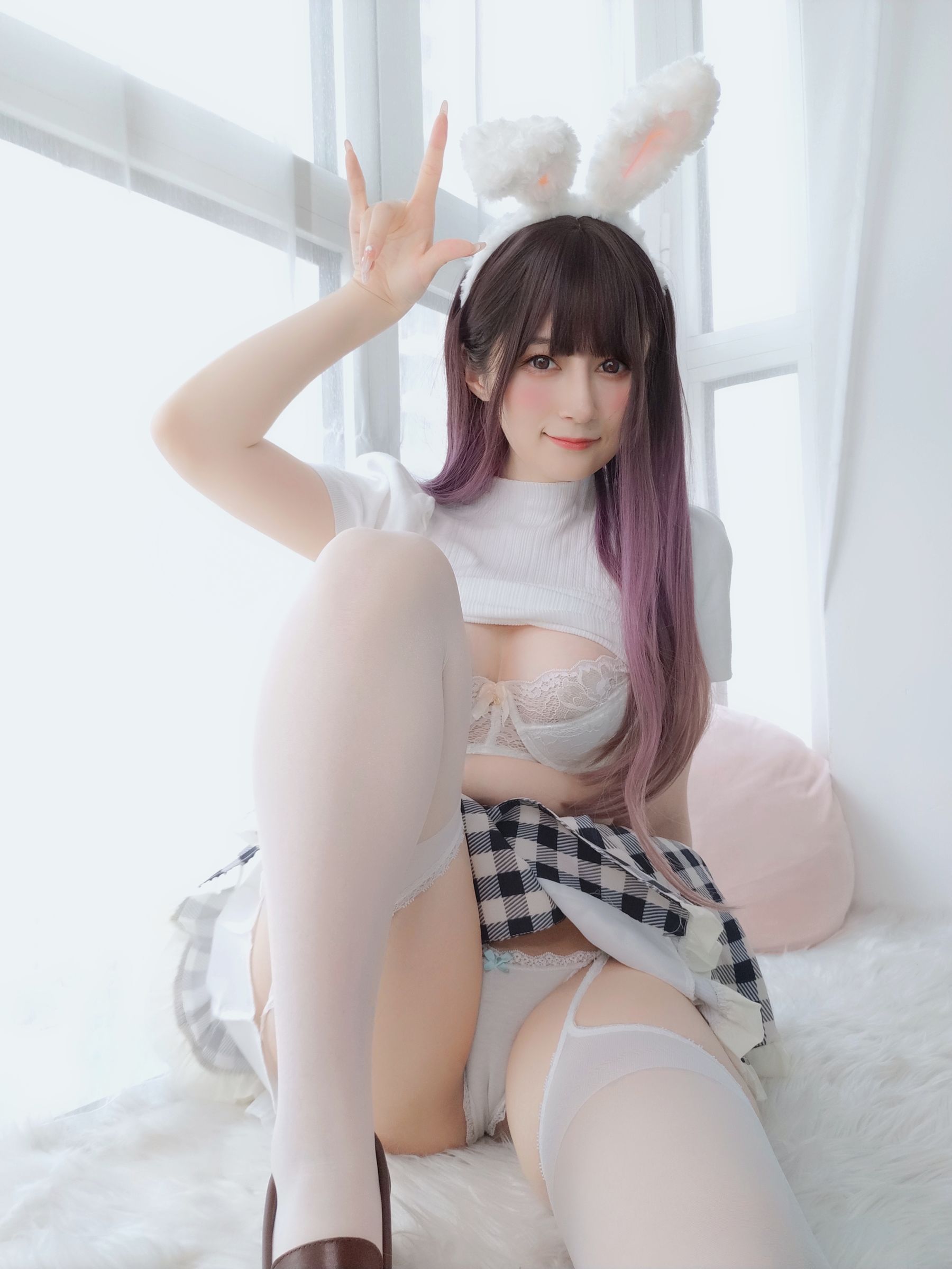 Coser小姐姐白银 - 白丝兔女郎-图149