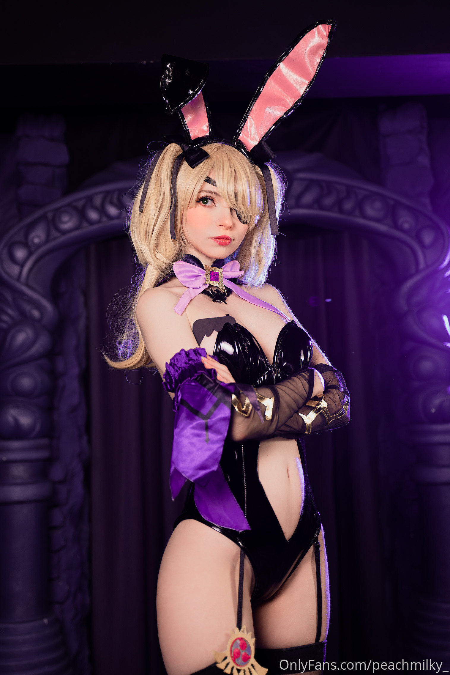 Peach milky - Fischl Playboy Bunny Genshin Impact-图9
