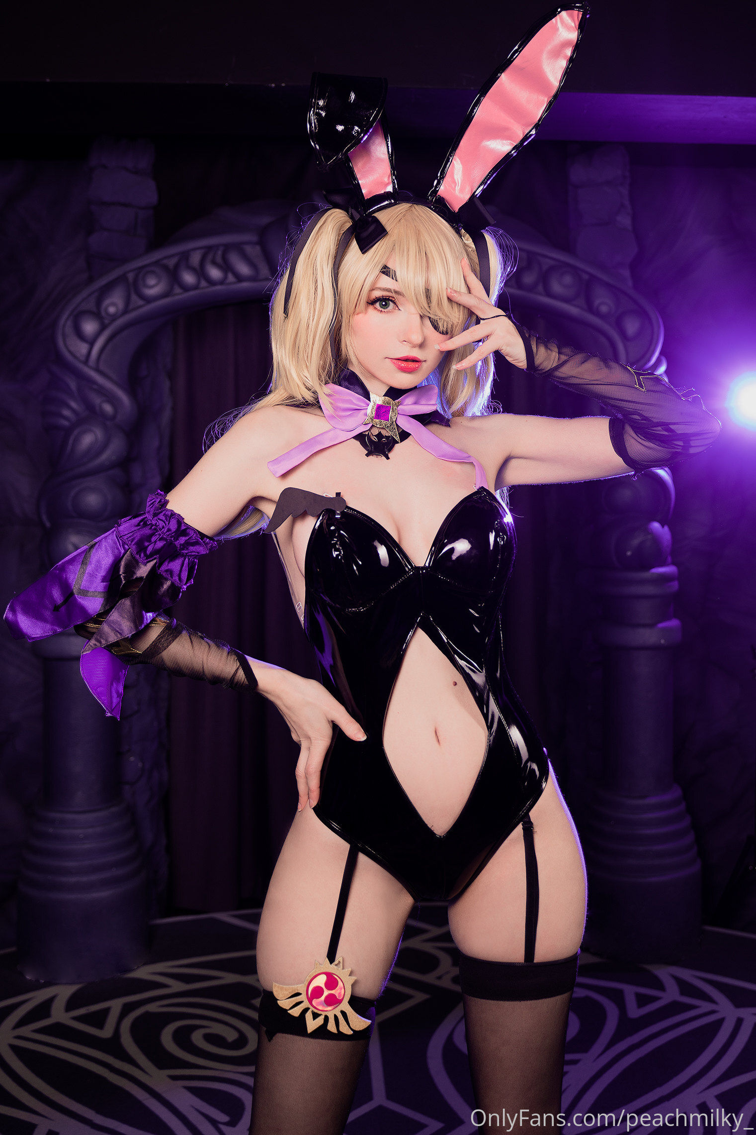 Peach milky - Fischl Playboy Bunny Genshin Impact-图10