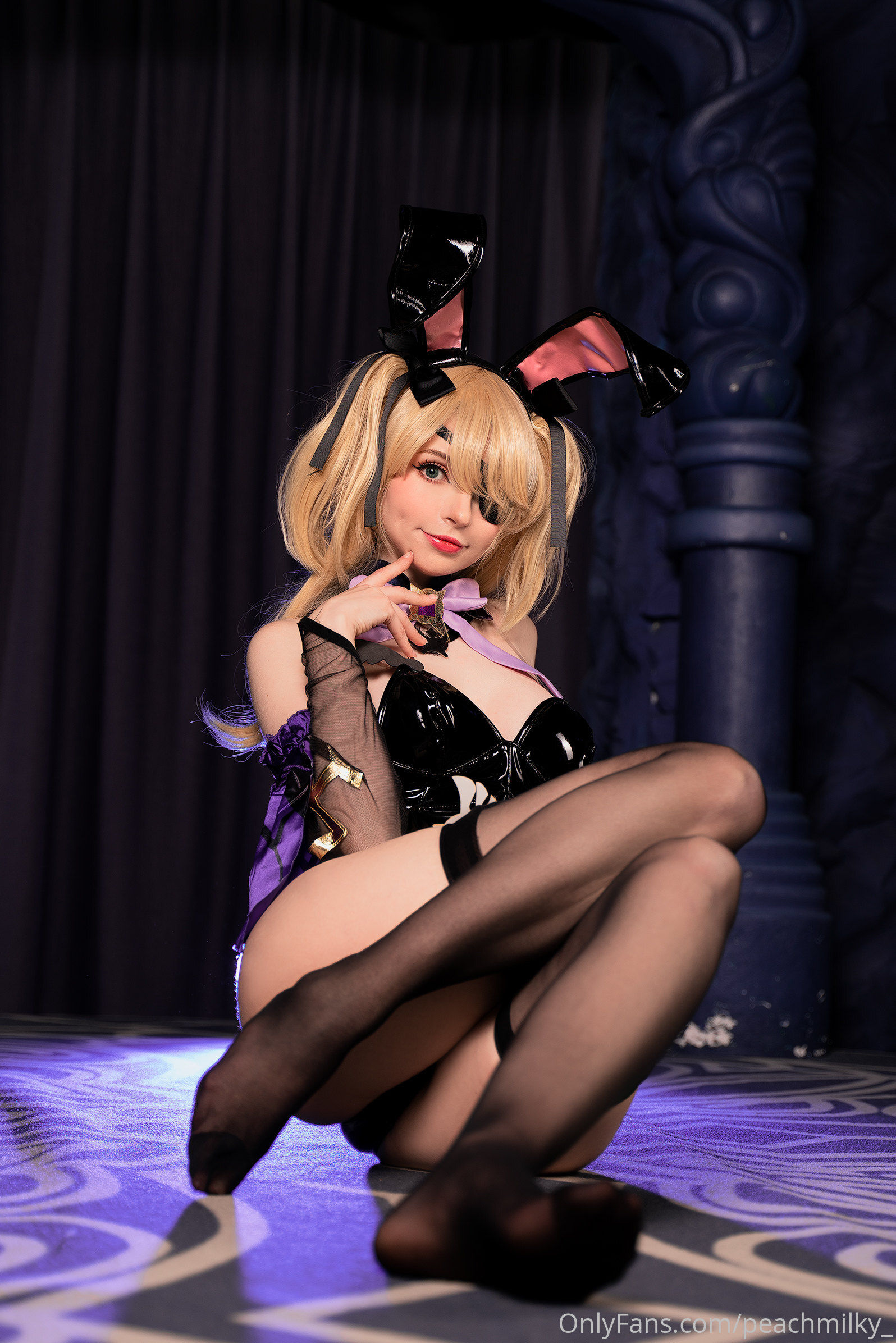 Peach milky - Fischl Playboy Bunny Genshin Impact-图14
