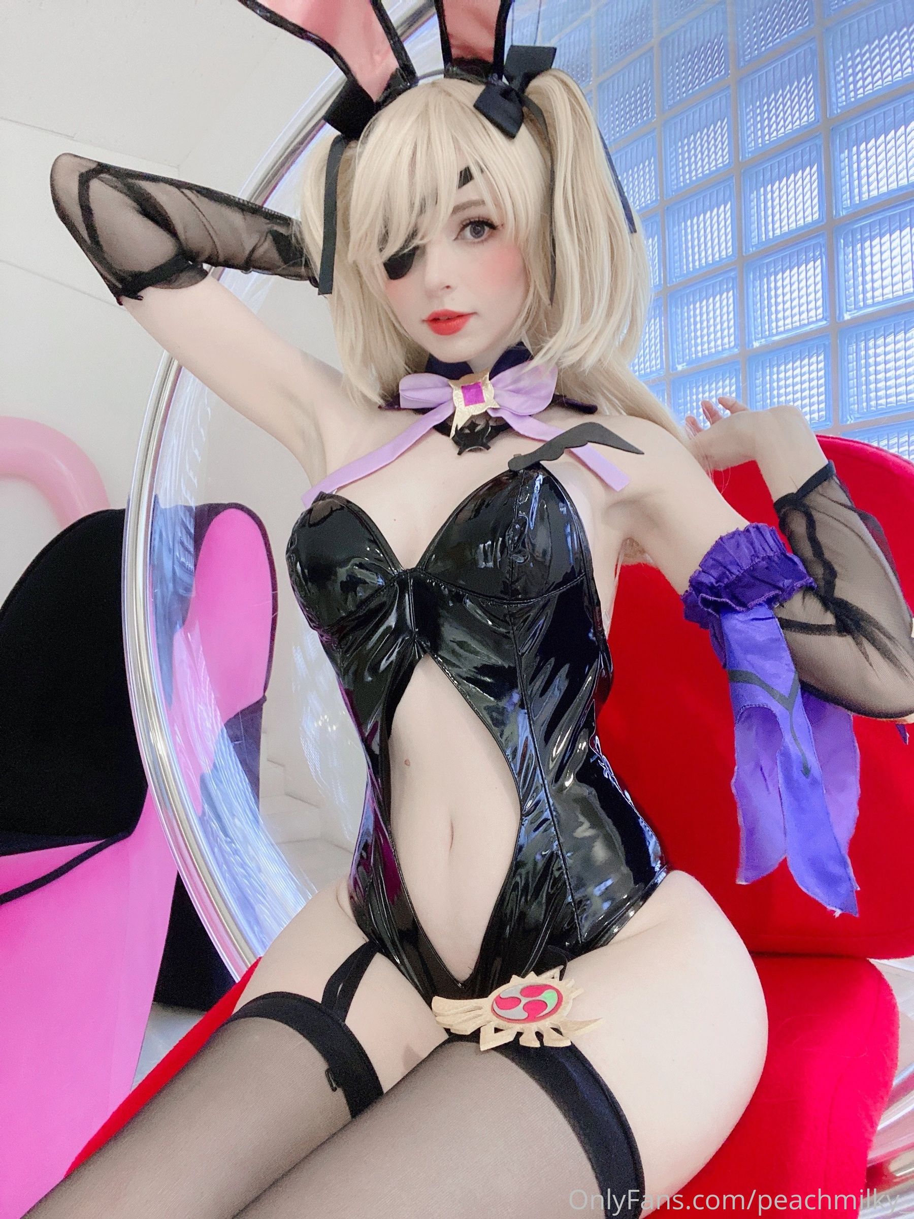 Peach milky - Fischl Playboy Bunny Genshin Impact-图16