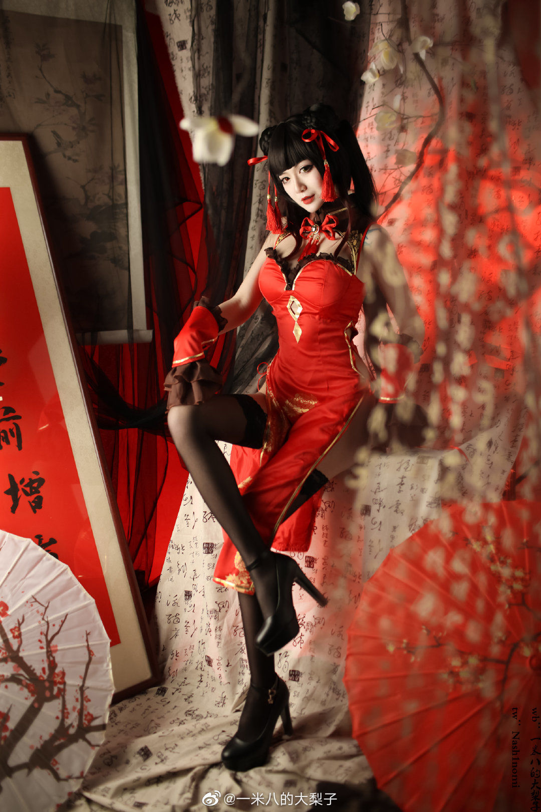 一米八的大梨子 - 时崎狂三新春旗袍-图9