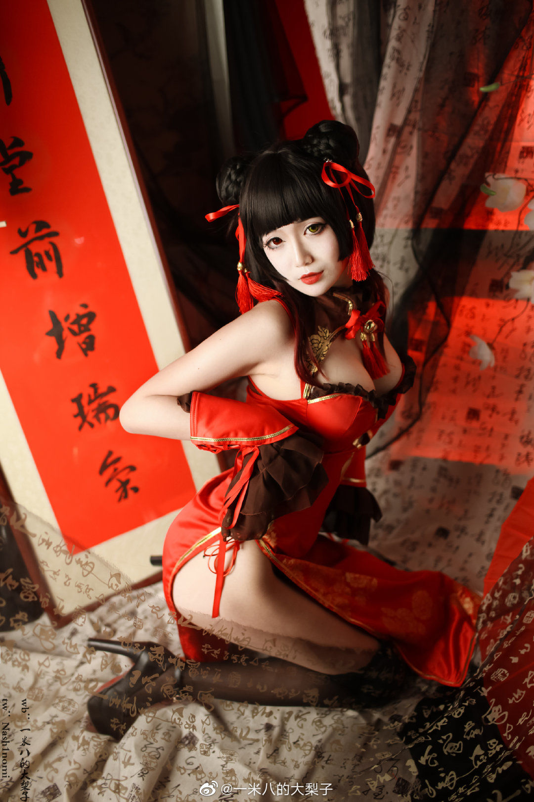 一米八的大梨子 - 时崎狂三新春旗袍-图4