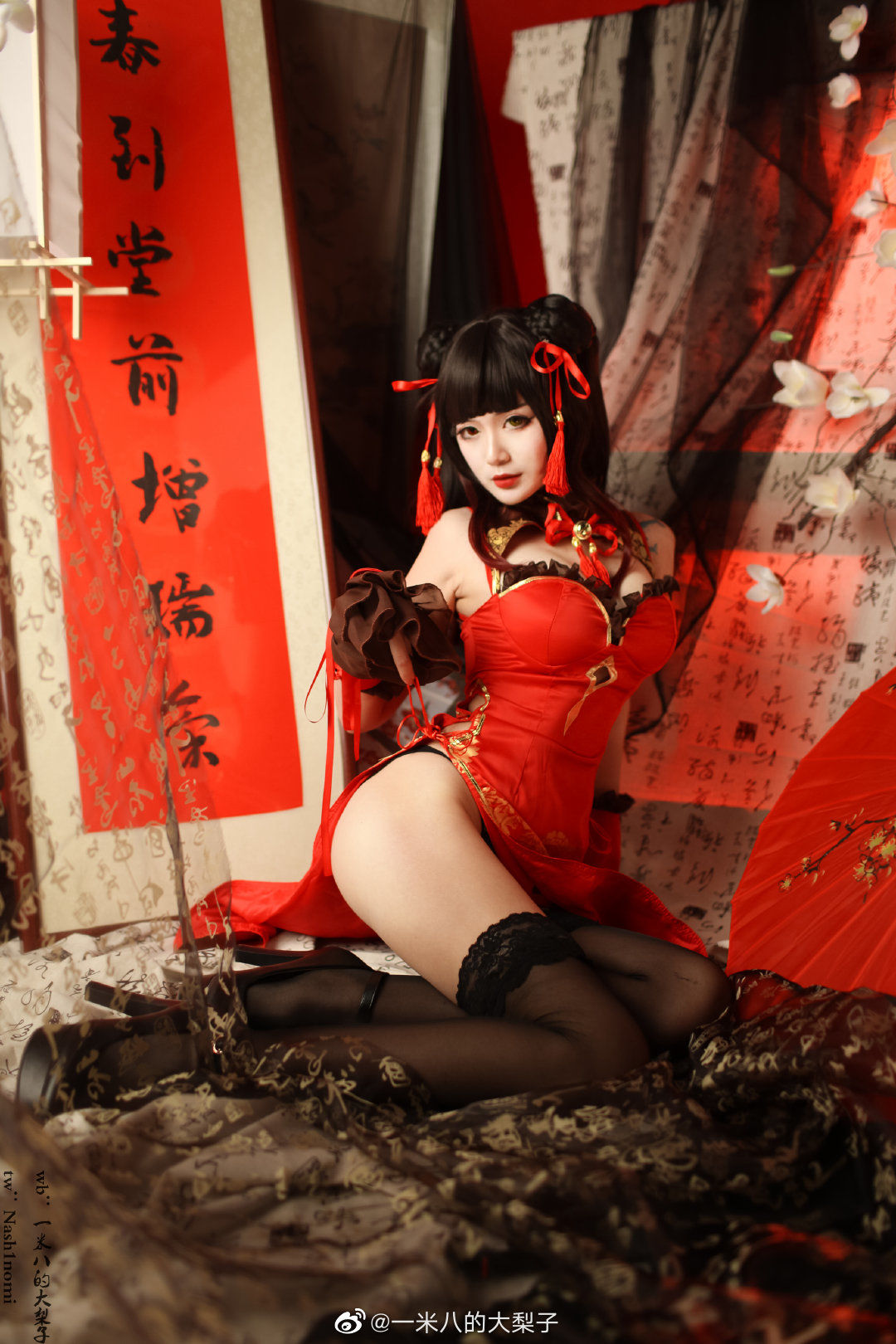 一米八的大梨子 - 时崎狂三新春旗袍-图5