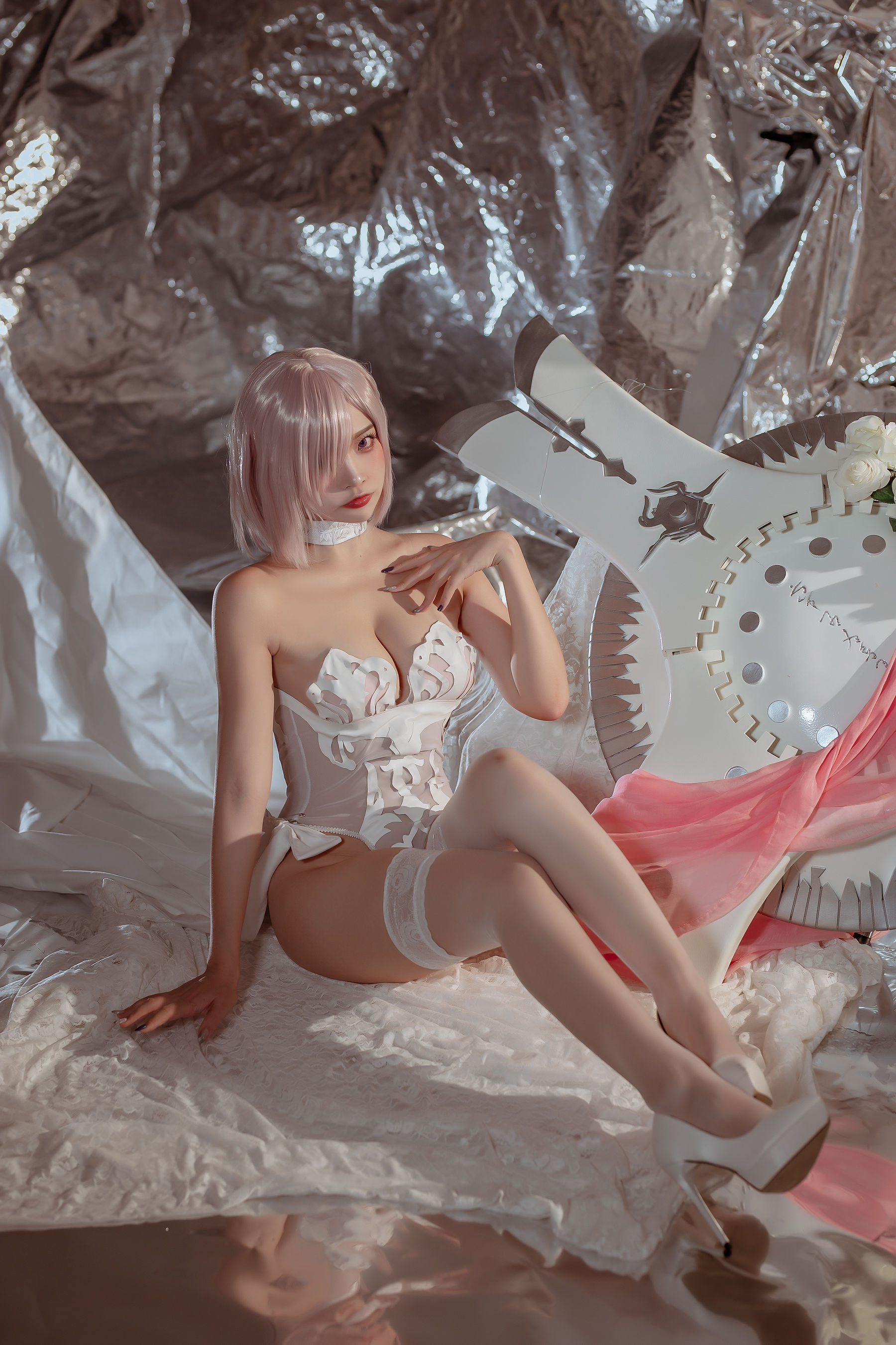 人气Coser二佐Nisa - fate玛修婚纱-图12