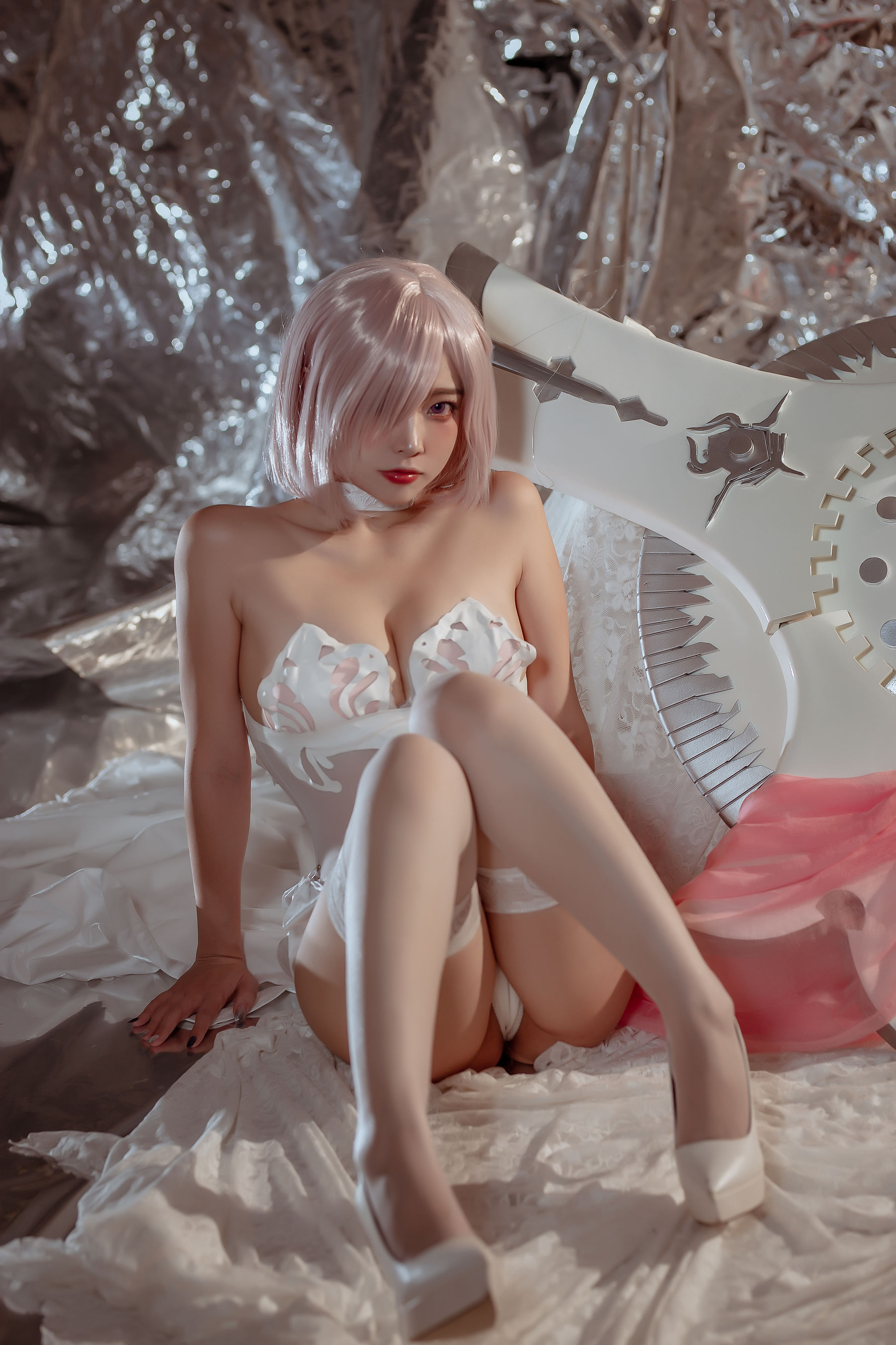 人气Coser二佐Nisa - fate玛修婚纱-图13