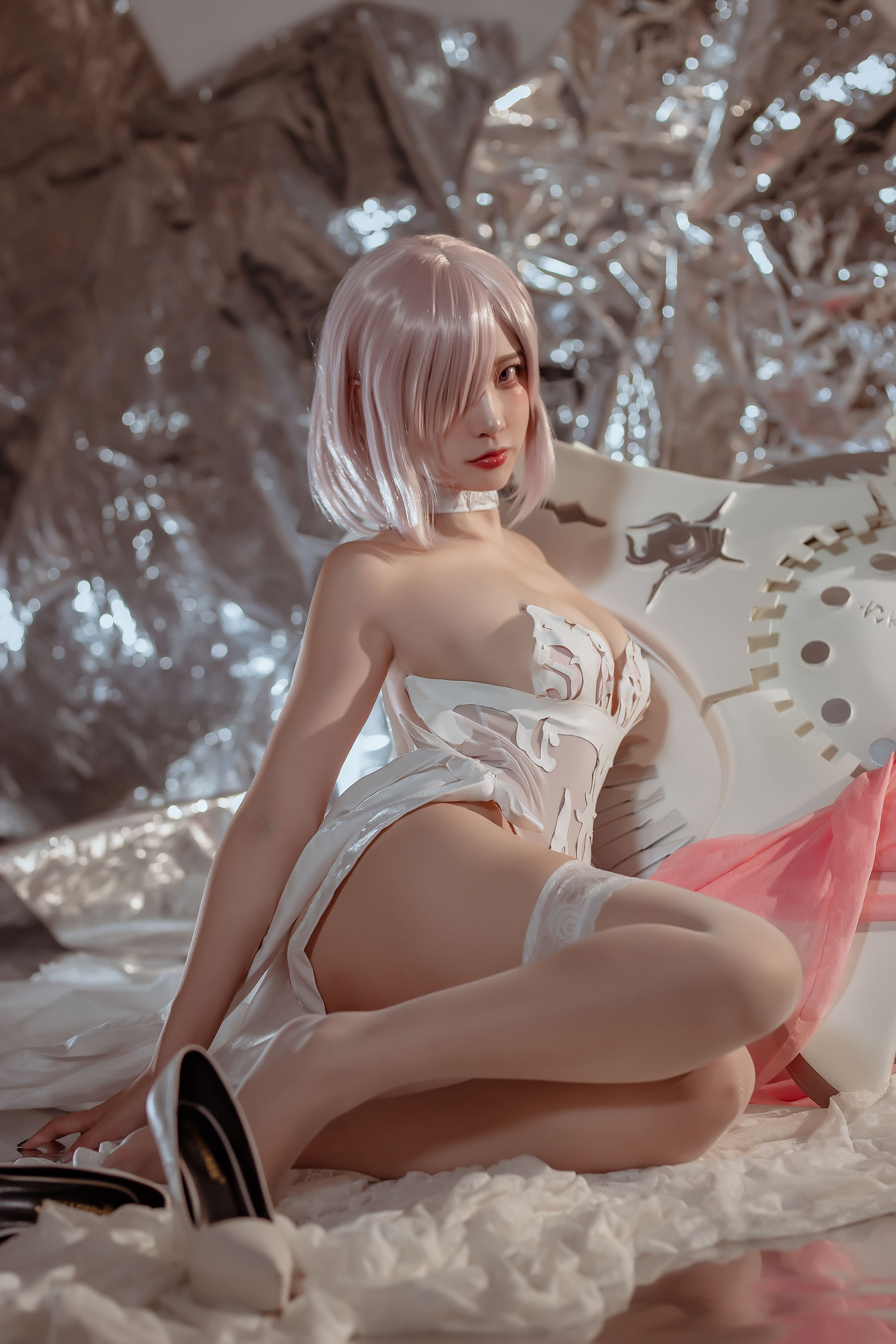 人气Coser二佐Nisa - fate玛修婚纱-图15