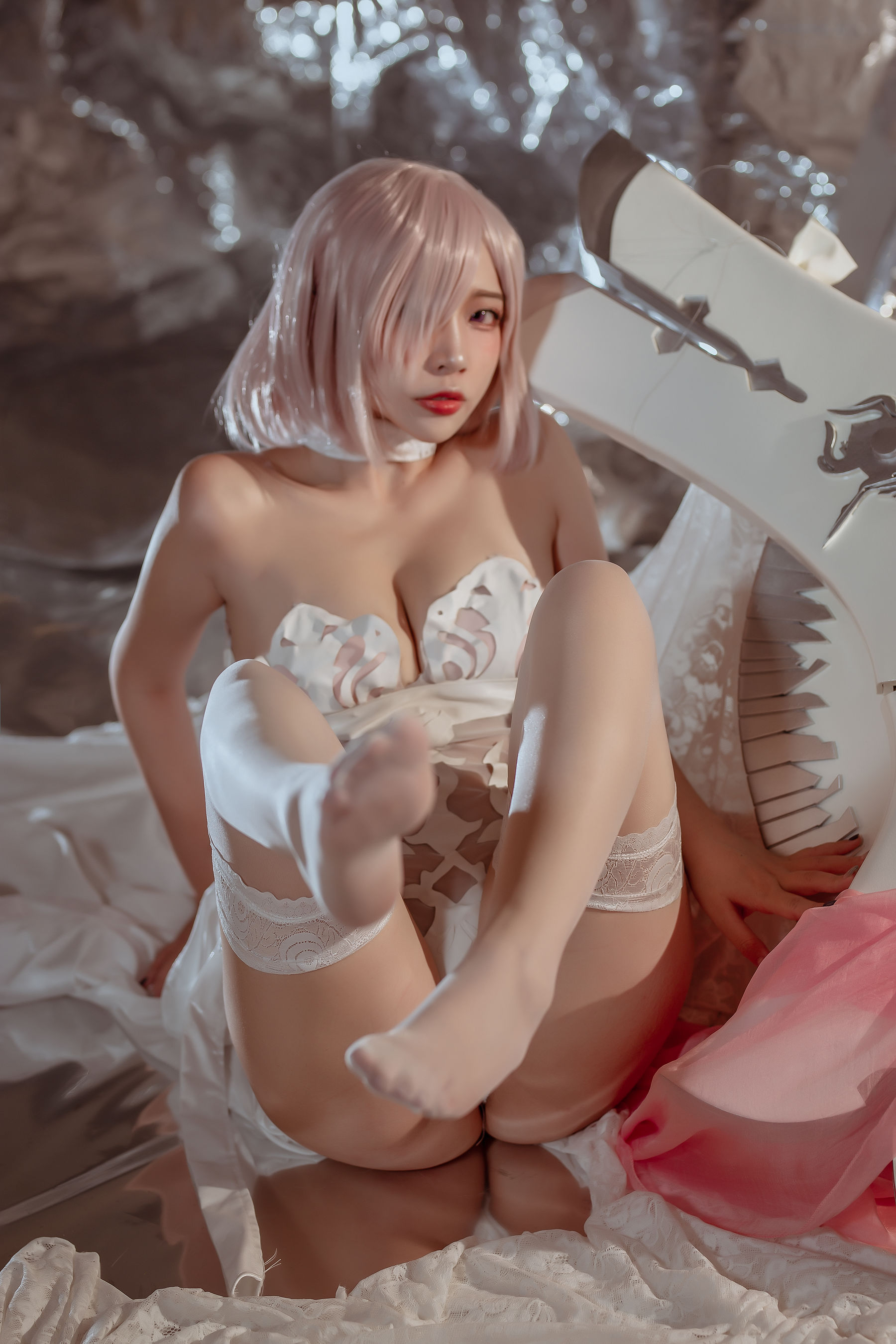 人气Coser二佐Nisa - fate玛修婚纱-图17