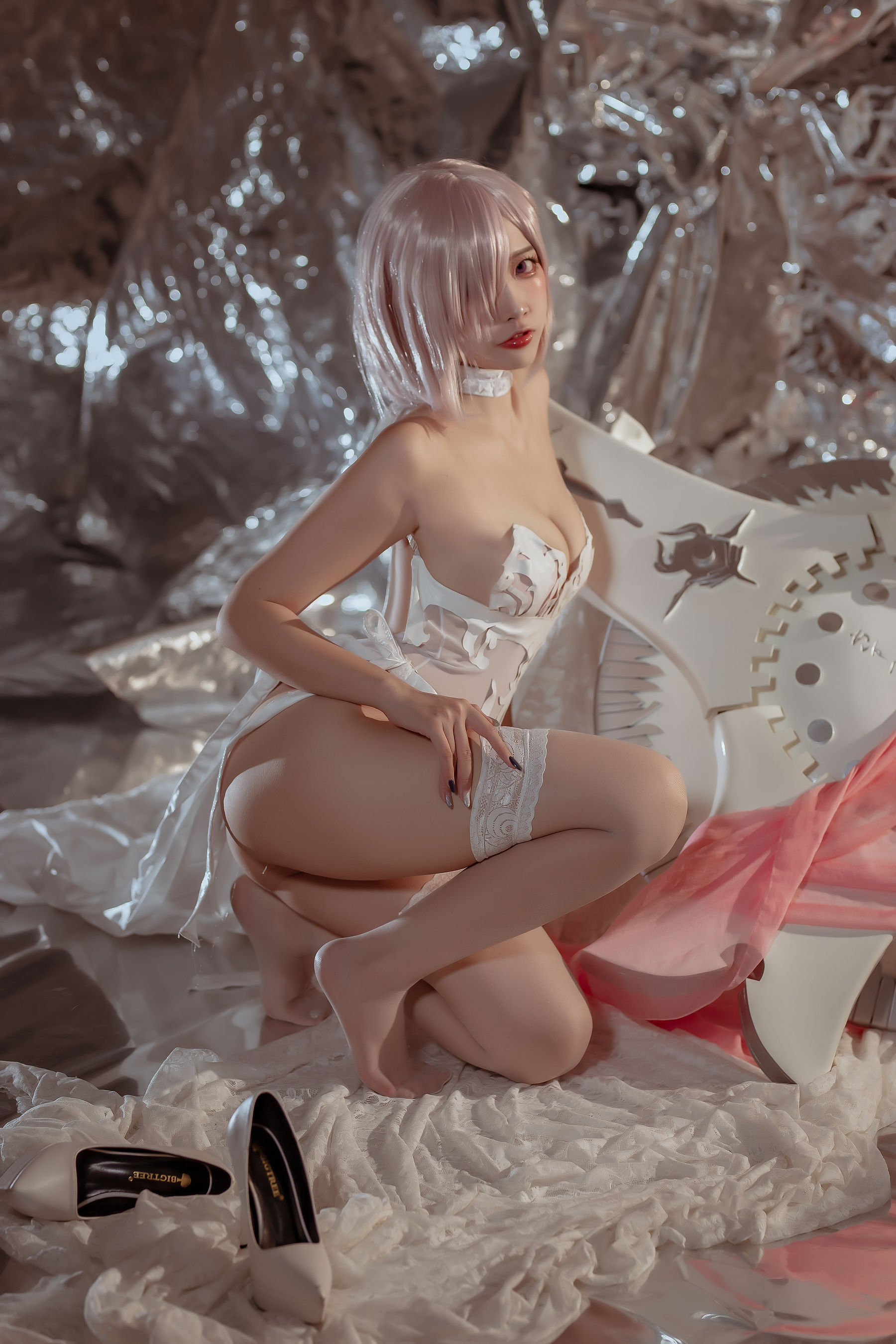 人气Coser二佐Nisa - fate玛修婚纱-图18